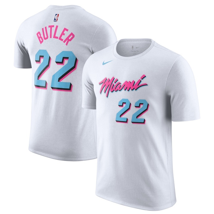 NBA短袖 Jimmy Butler 邁阿密熱火城市 白南灣 City Nike Player Name Tee 棉質短袖 全新