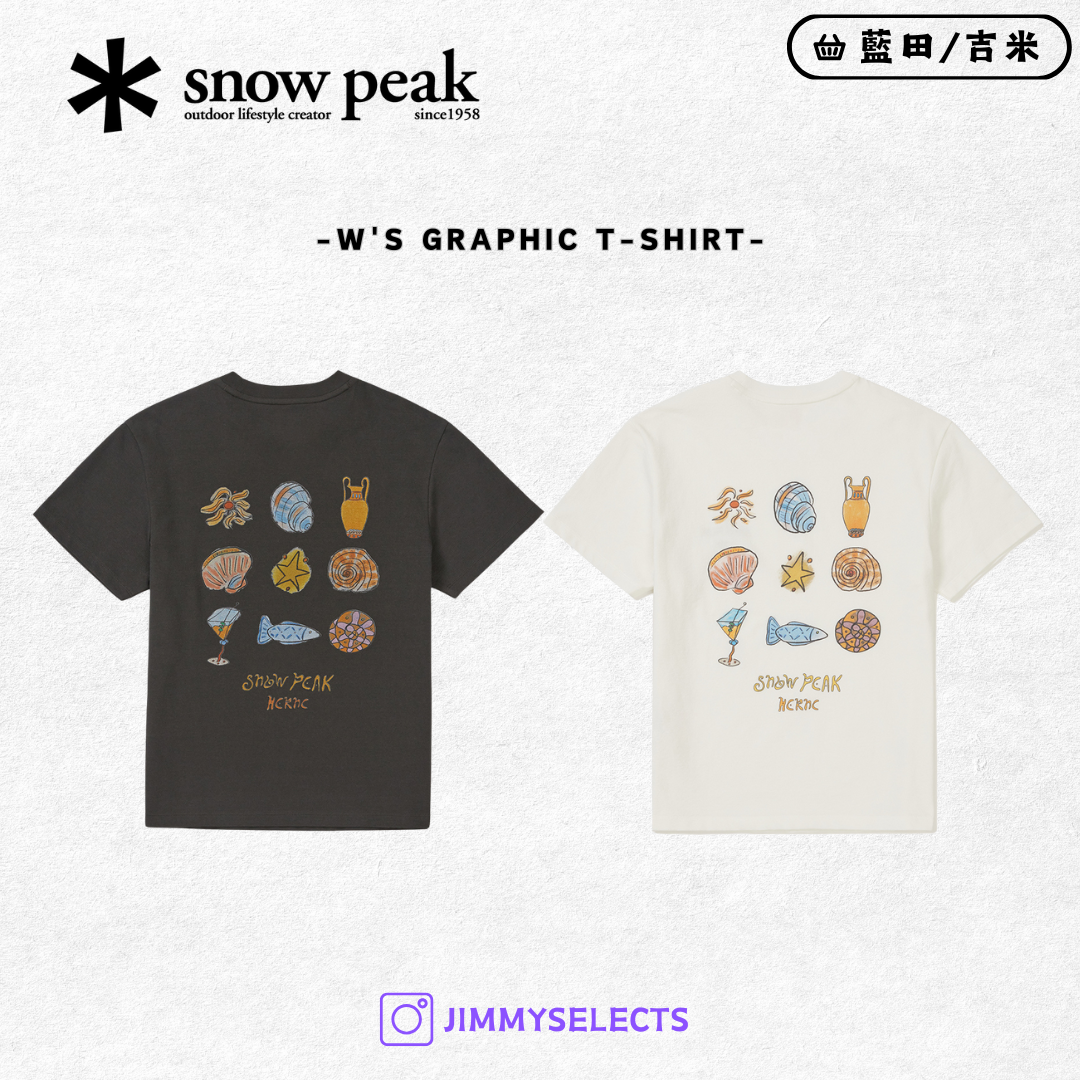 【代購】Snow Peak X Hernc 聯名 女 海洋插畫 Graphic 短袖 短T S25MWFTS79
