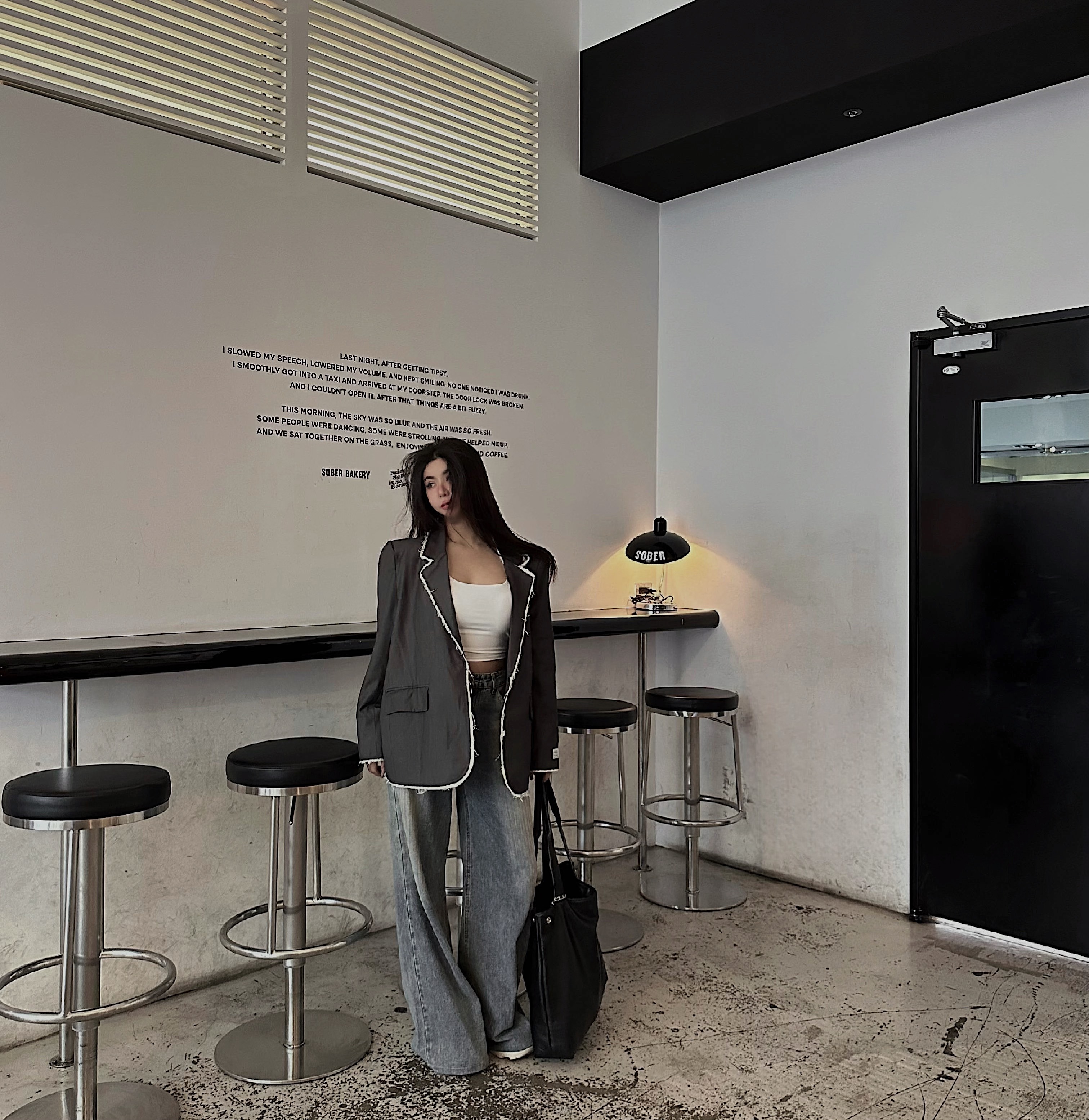 Jan【 1.7 PM21:00】𝙘𝙝𝙪-𝙢𝙖𝙙𝙚-訂製款-”不被定義“ 撞色抽鬚西裝外套/售完不補