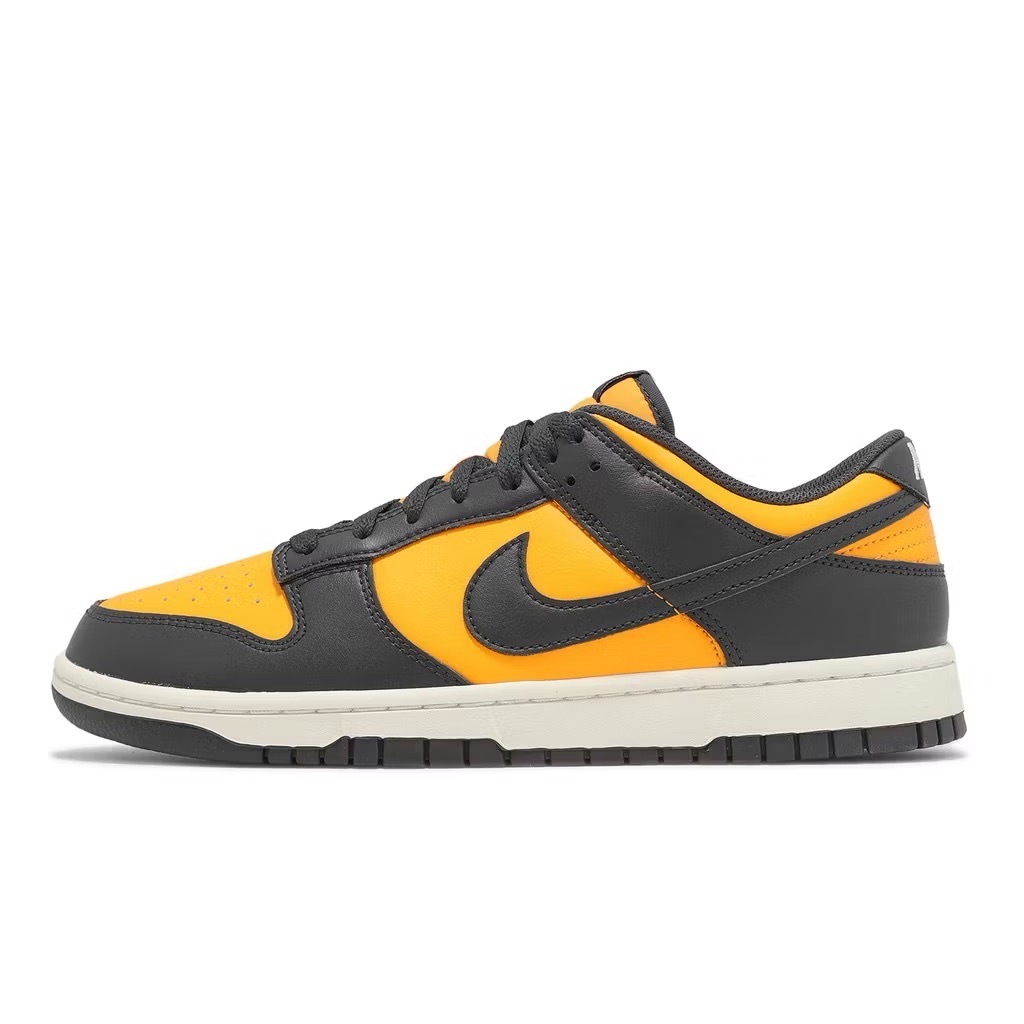 Nike Dunk Low Retro 男女鞋 黑 黃 皮革 低筒 運動鞋 HF5441-700