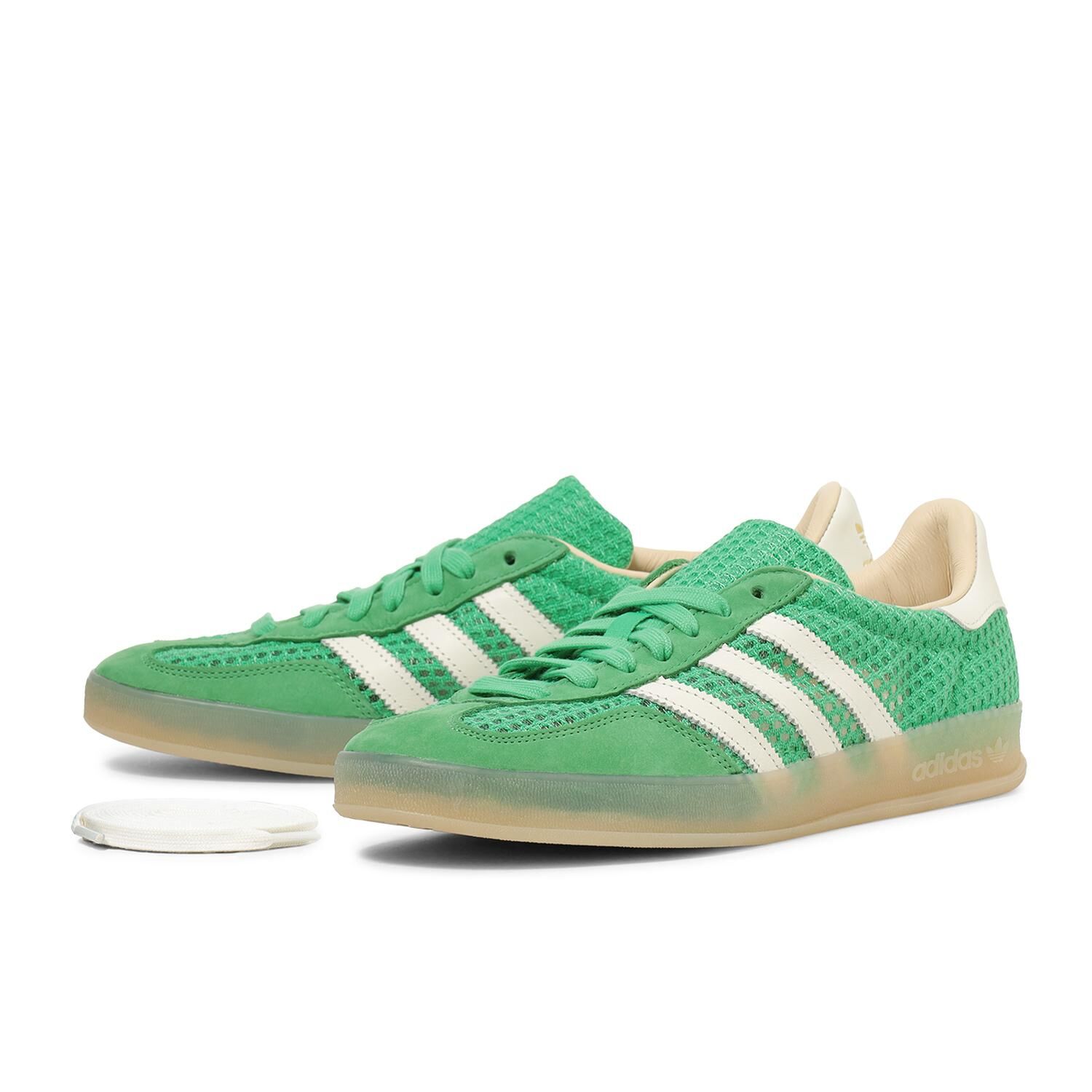 Adidas Originals Gazelle Indoor 日本限定 奶油白綠 編織 網孔 男女 復古鞋 JH5417