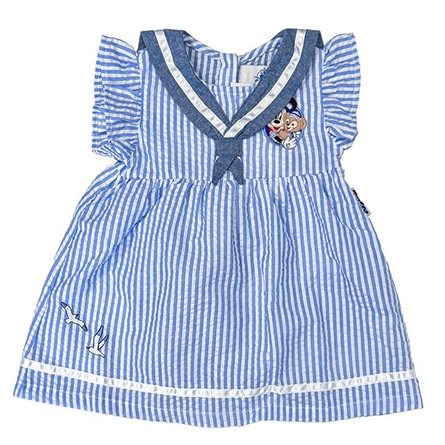 Coastal Days 米奇 Mickey 達菲 Duffy 寶寶 直條紋 海軍領 連身洋裝 套裝 嬰兒用品 -香港迪士尼樂園