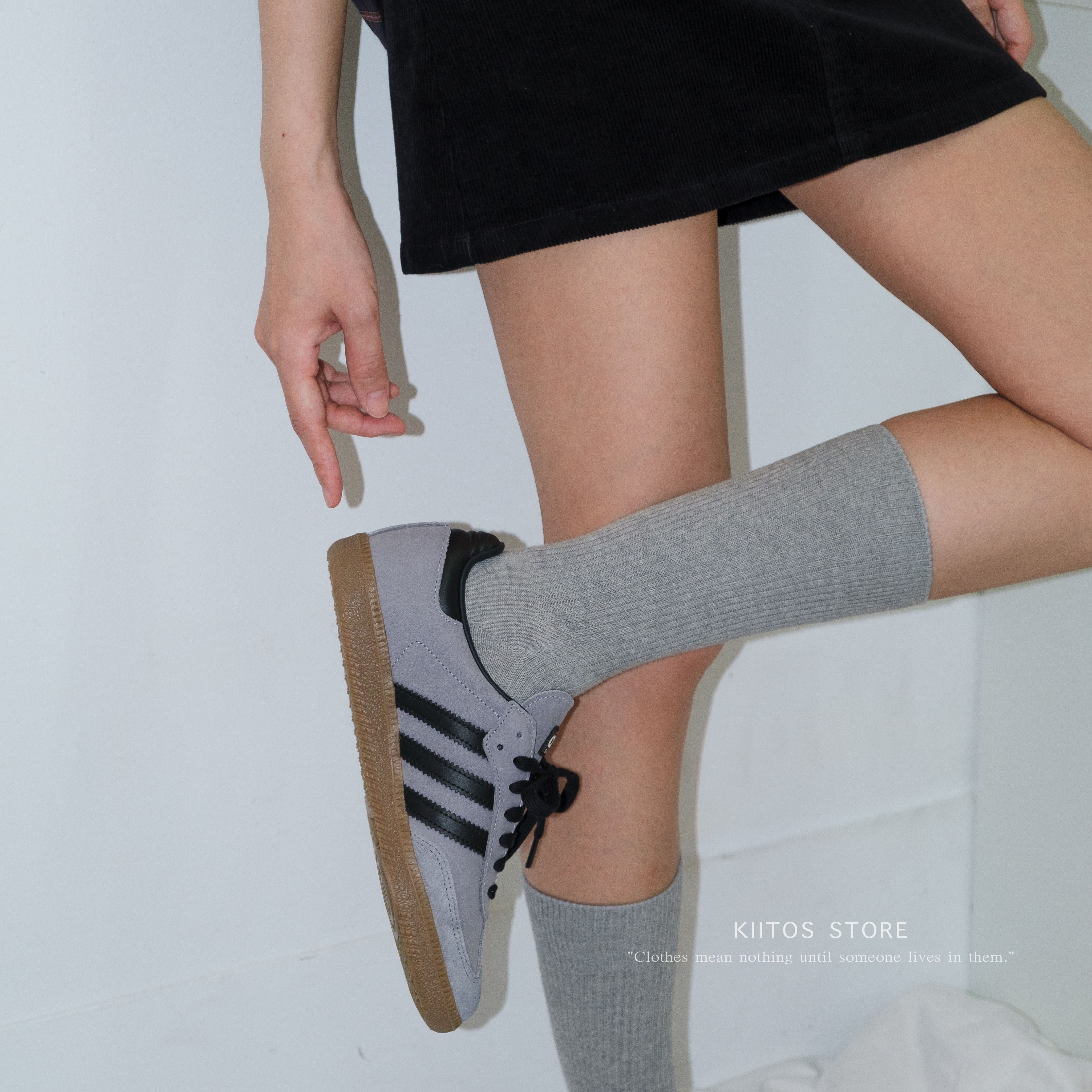 Adidas Samba 灰色 焦糖底  麂皮 女鞋 IE9164