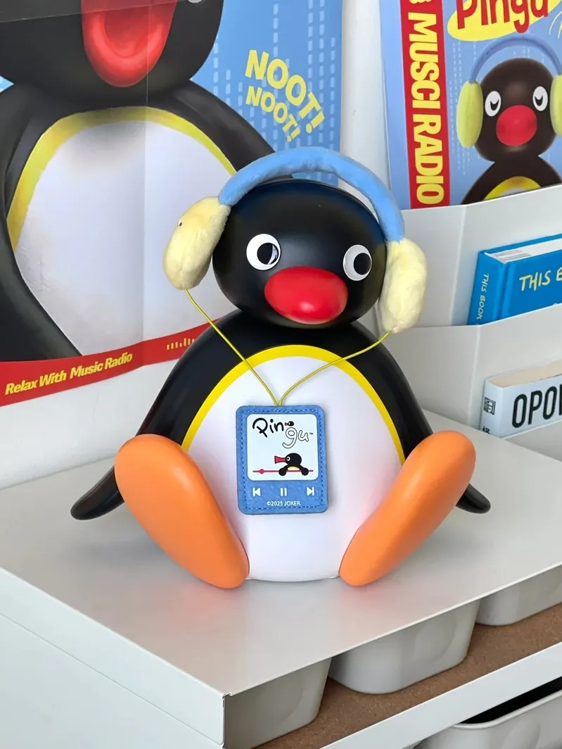 馬克圖布 x PINGU 企鵝家族 聽歌搖頭音響 耳機造型 無線 藍芽 擺設