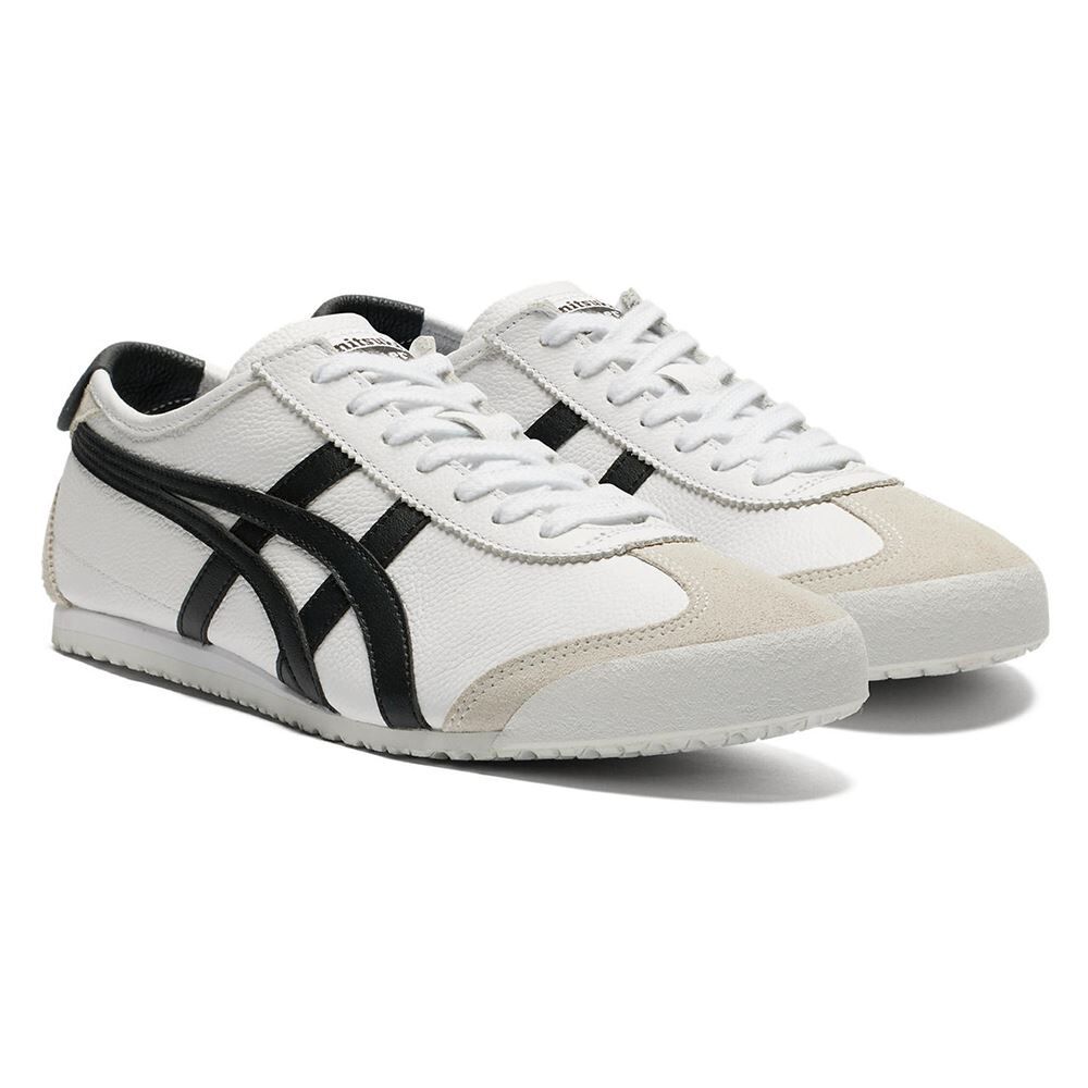 Onitsuka Tiger MEXICO 66 麂皮拼接白底黑虎爪紋