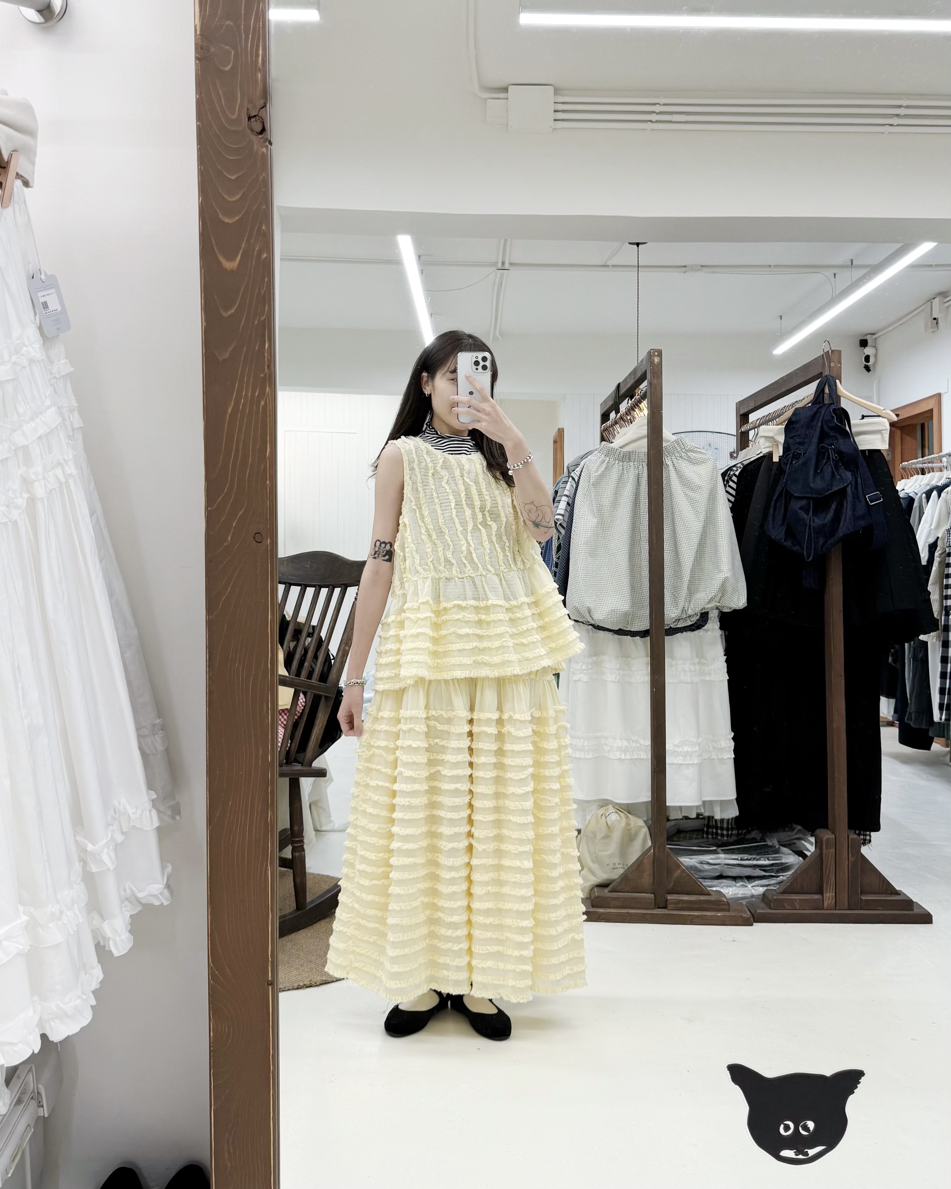 多層披口ruffle皺皺半裙