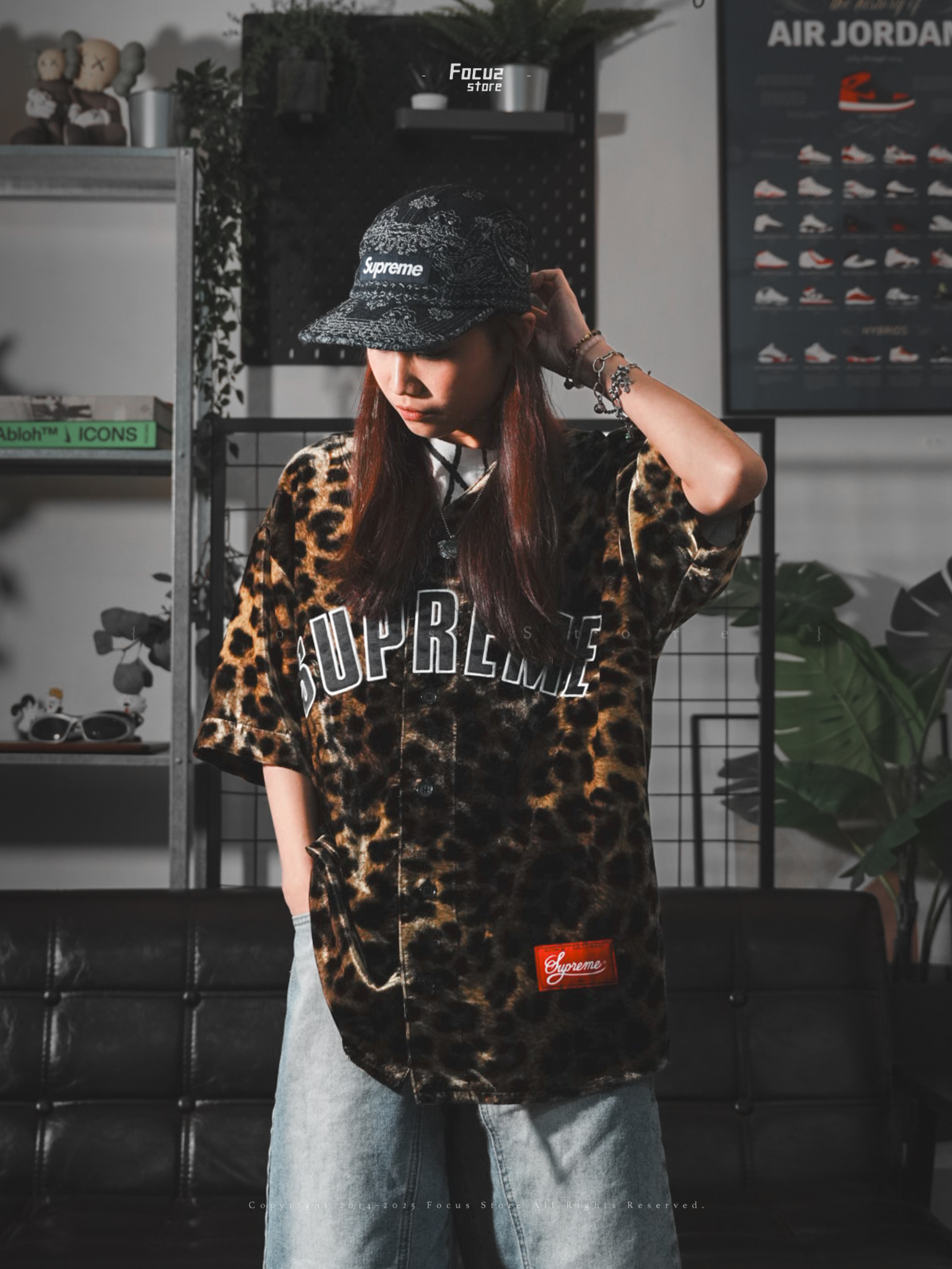 トップス supreme Velvet Baseball Jersey Leopard S Supreme Velvet Baseball Jersey トップス Supreme Velvet Baseball
