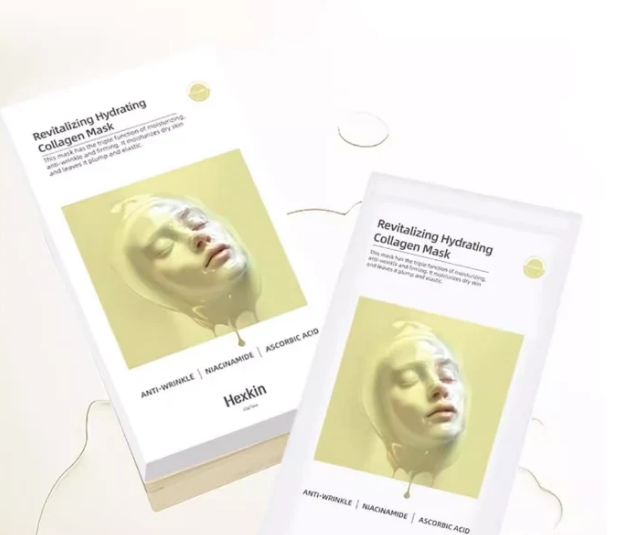 韓國代購 Hexkin 赫詩琴維生素 C牛奶光膠原炮灌注面膜-黃膜[5片]