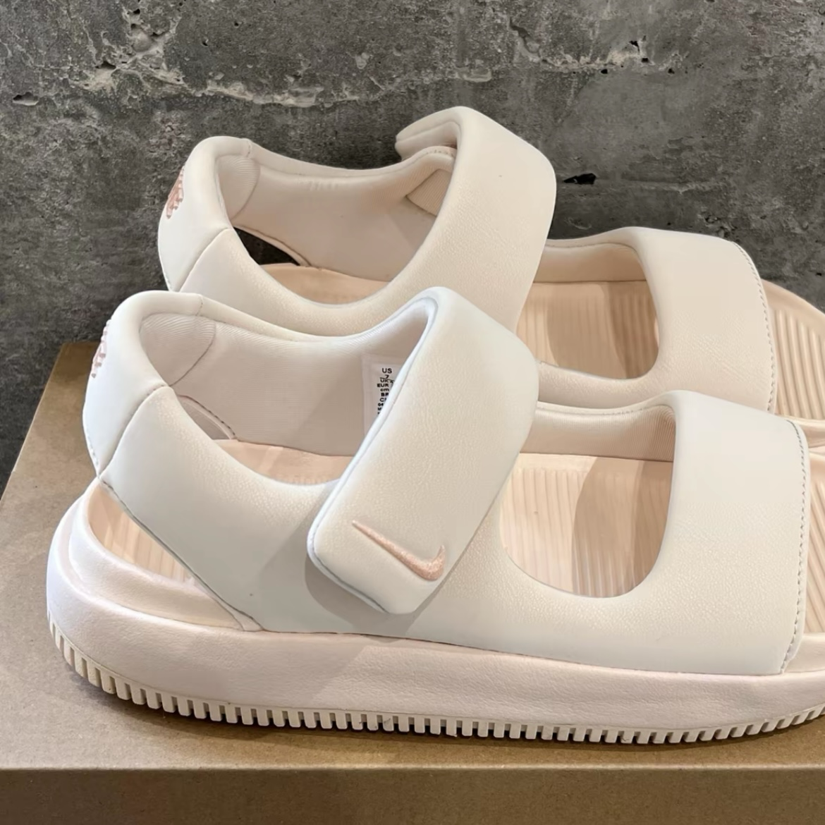 Nike Calm Sandal Guava Ice 淺粉橘 膚色 厚底 麵包 涼鞋 泡棉 魔鬼氈 拖鞋