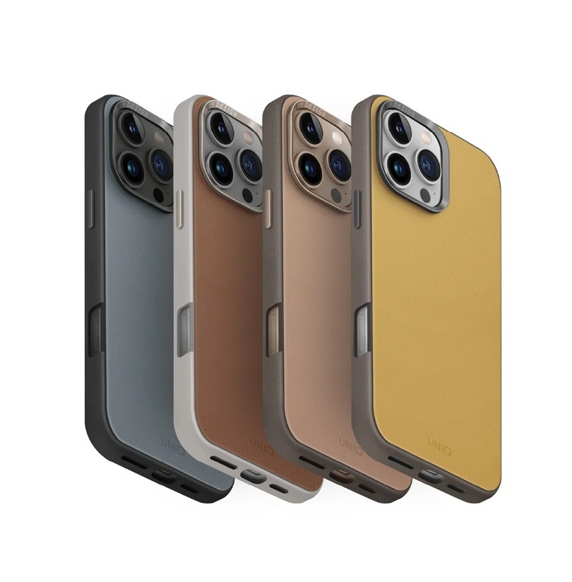 UNIQ Lyden DS iPhone 16 系列耐刮雙色皮革磁吸手機殼
