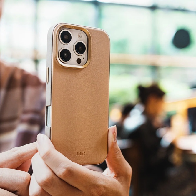 UNIQ Lyden DS iPhone 16 系列耐刮雙色皮革磁吸手機殼