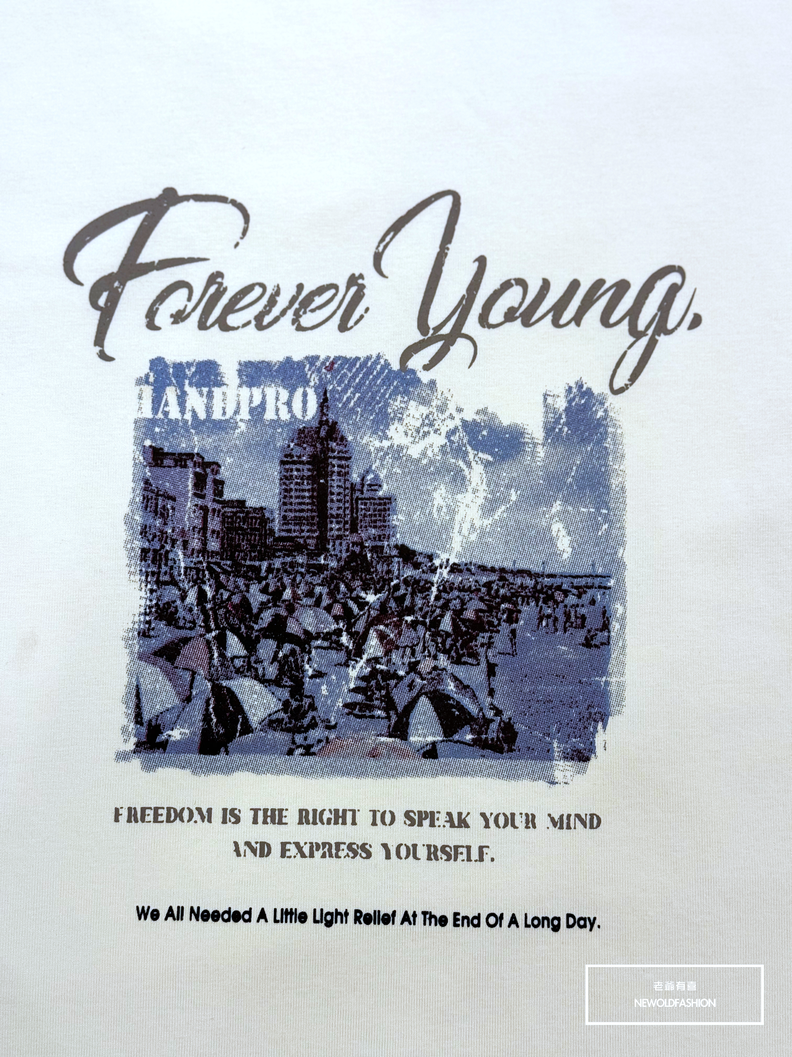 『新品上市』重磅Young素描海景棉質背心(NOF2405S8004)-米