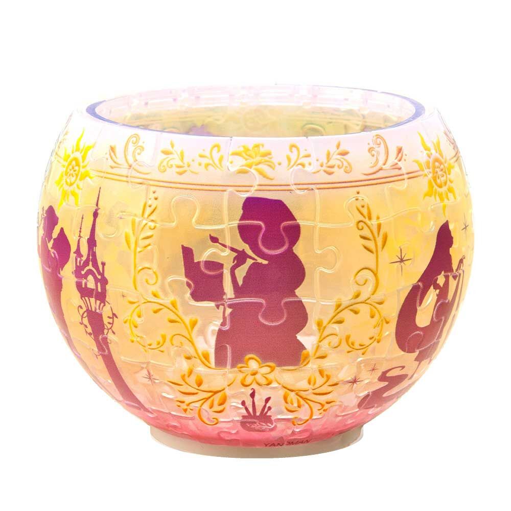 燈罩拼圖極光玻璃-長髮公主-（3D燈）（透明樹脂）