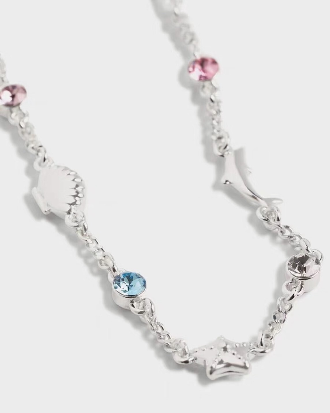 CHARLES & KEITH 小CK 蔚藍秘境系列 可調節手鍊 銀色