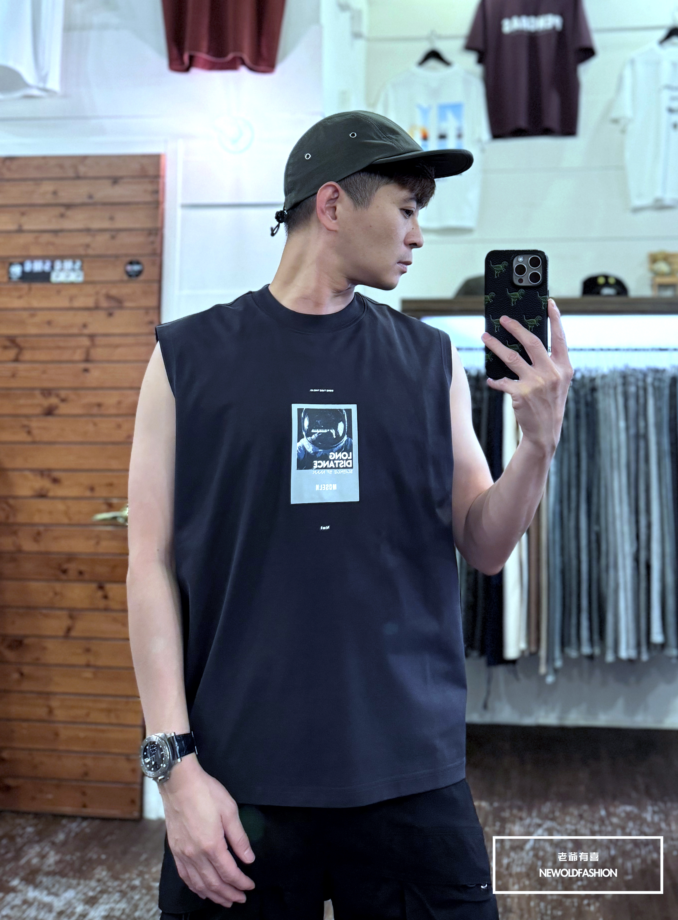 『新品上市』重磅Moseln太空人棉質背心(NOF2405S8002)-深灰