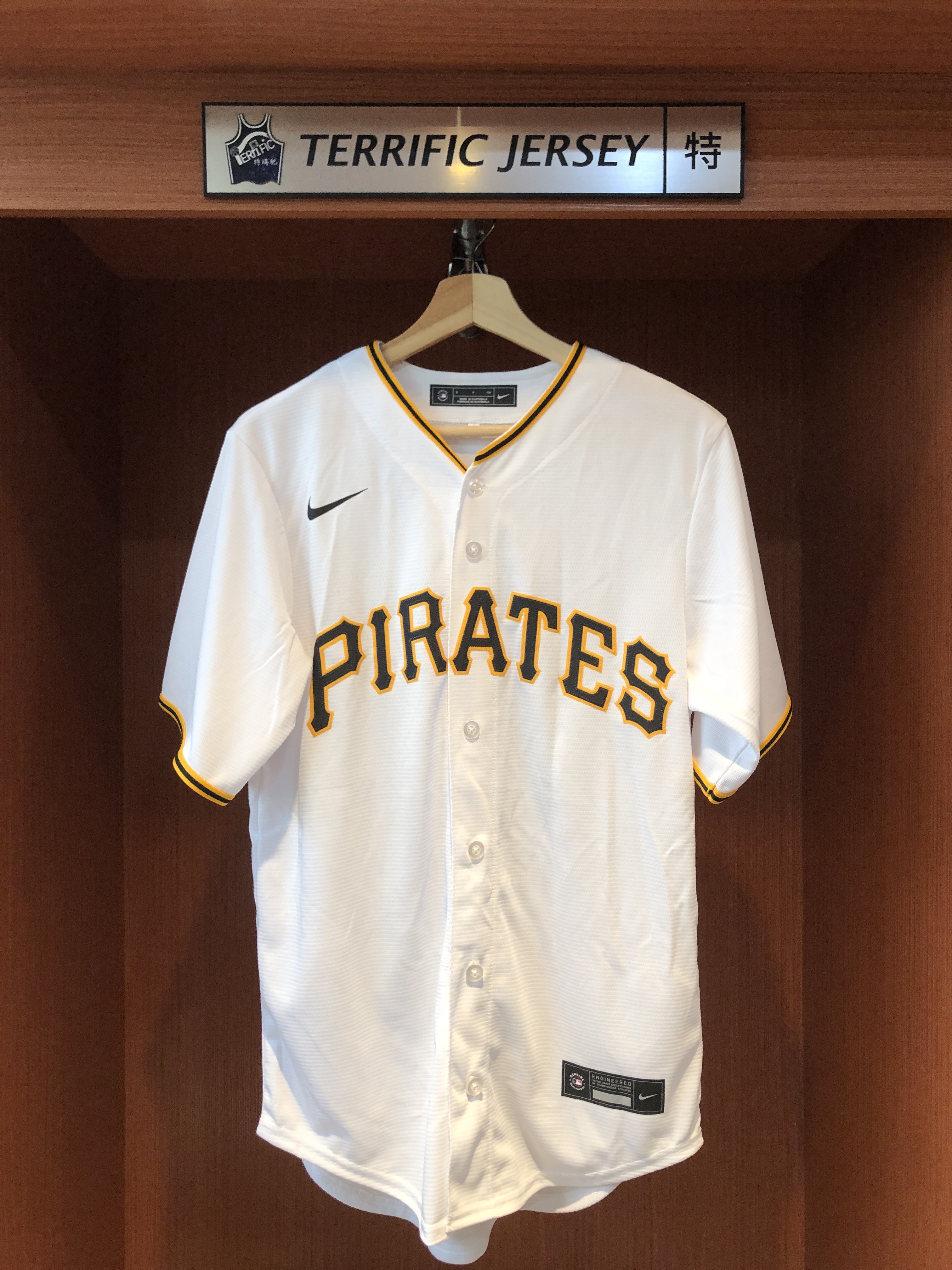 MLB球衣 Cheng 鄭宗哲 匹茲堡海盜白 Nike Replica Player Name Jersey 球迷版 熱轉印 全新