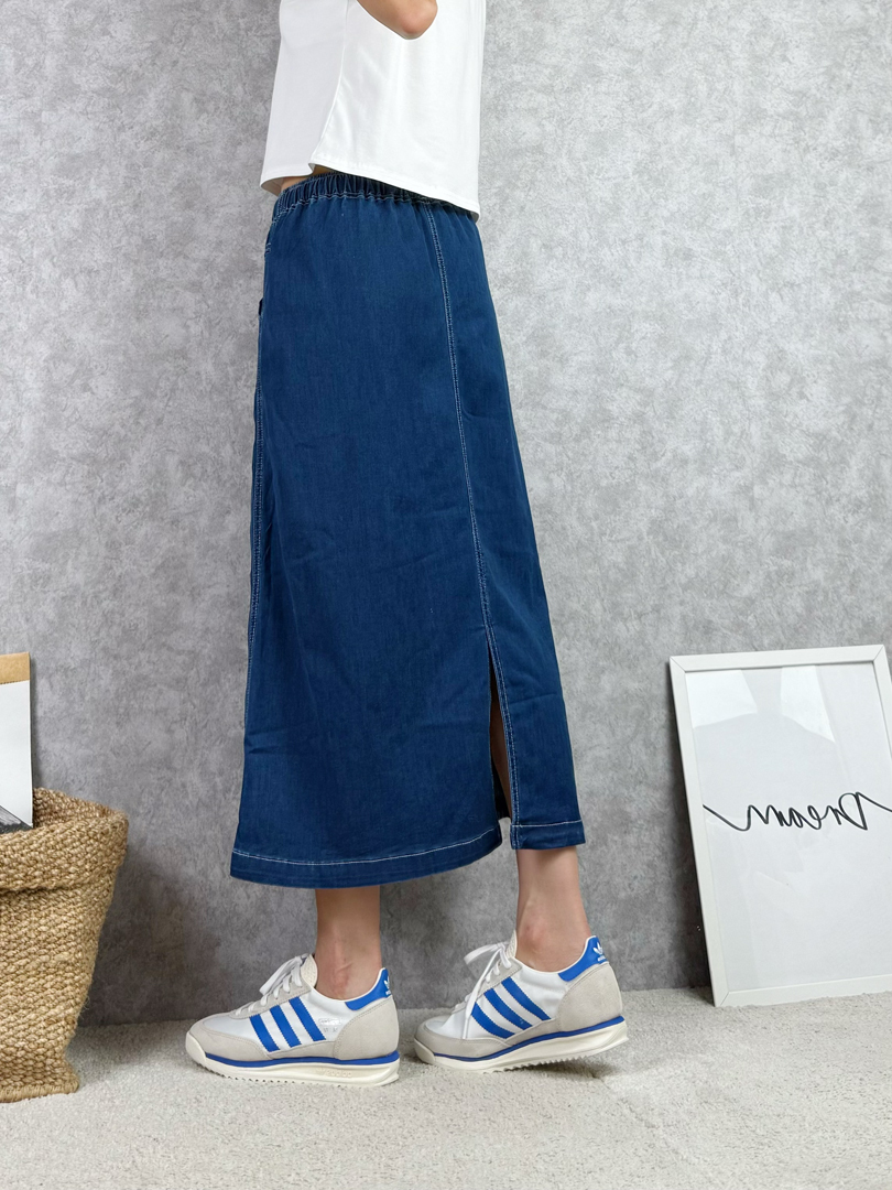 顯瘦又自在♡ 誰穿都好看的丹寧長裙