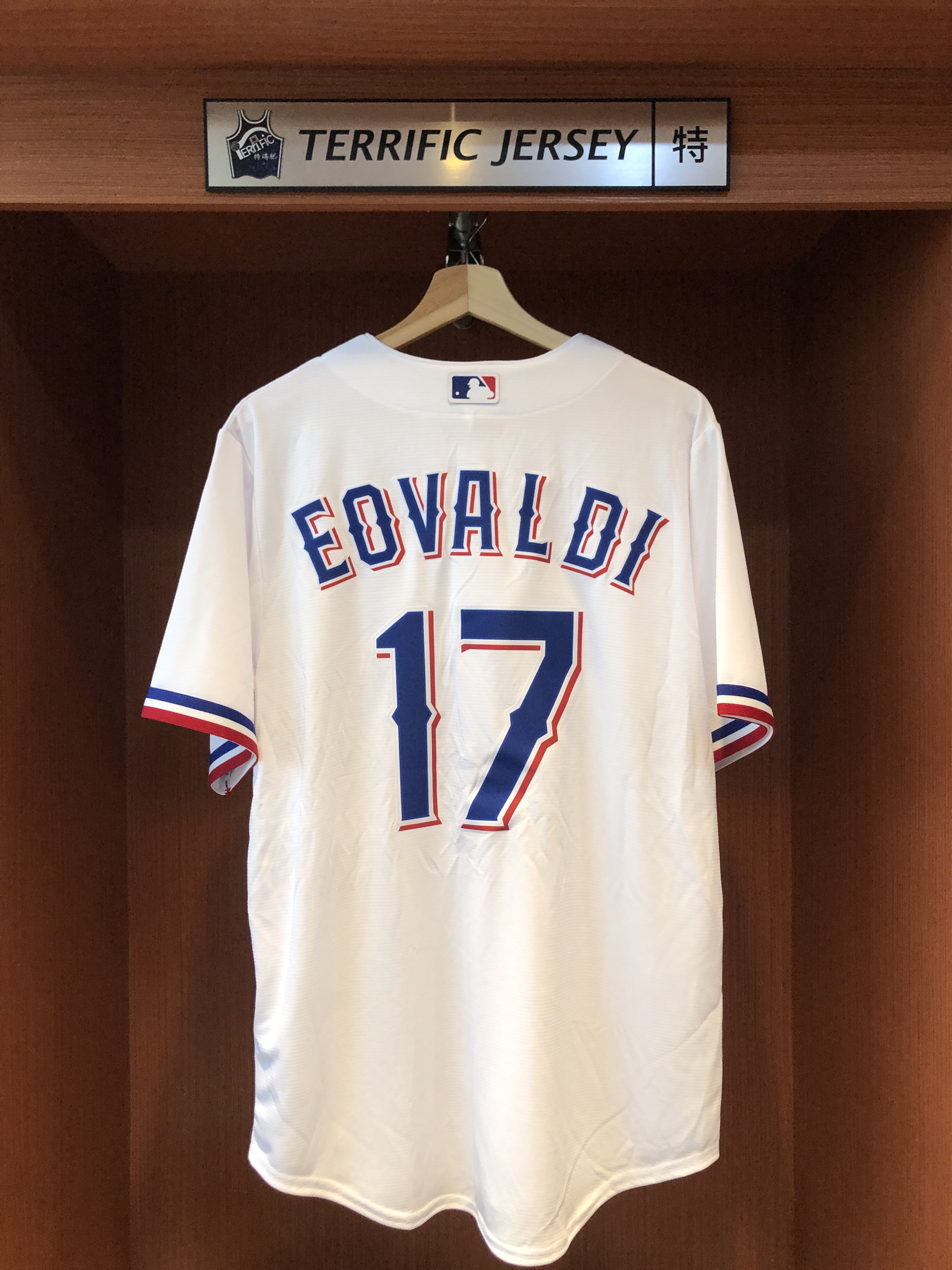 MLB球衣 Nathan Eovaldi 德州遊騎兵白 Nike Replica Player Name Jersey 球迷版 熱轉印 全新