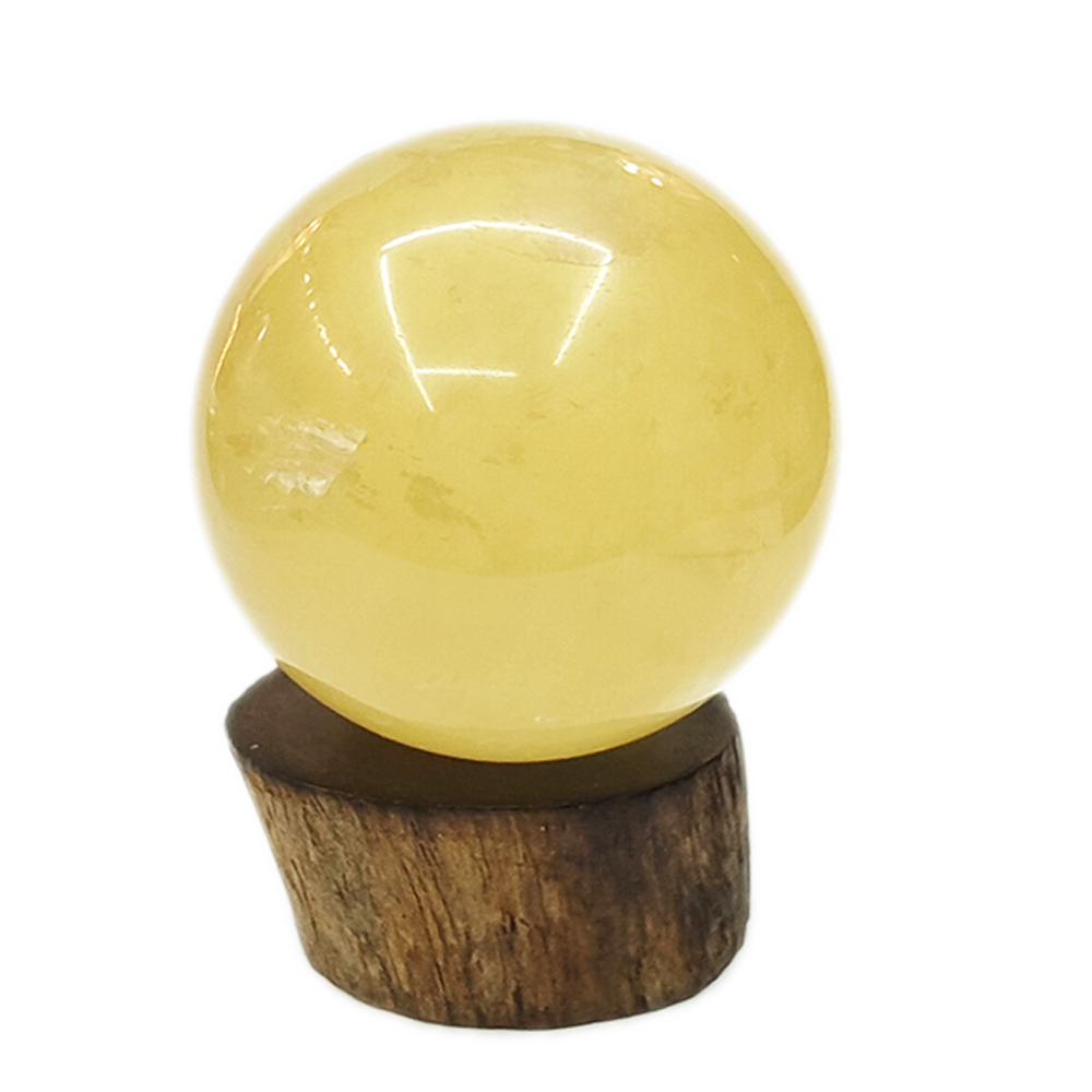 黃水晶球4.7公分&花梨木座【十方】150305