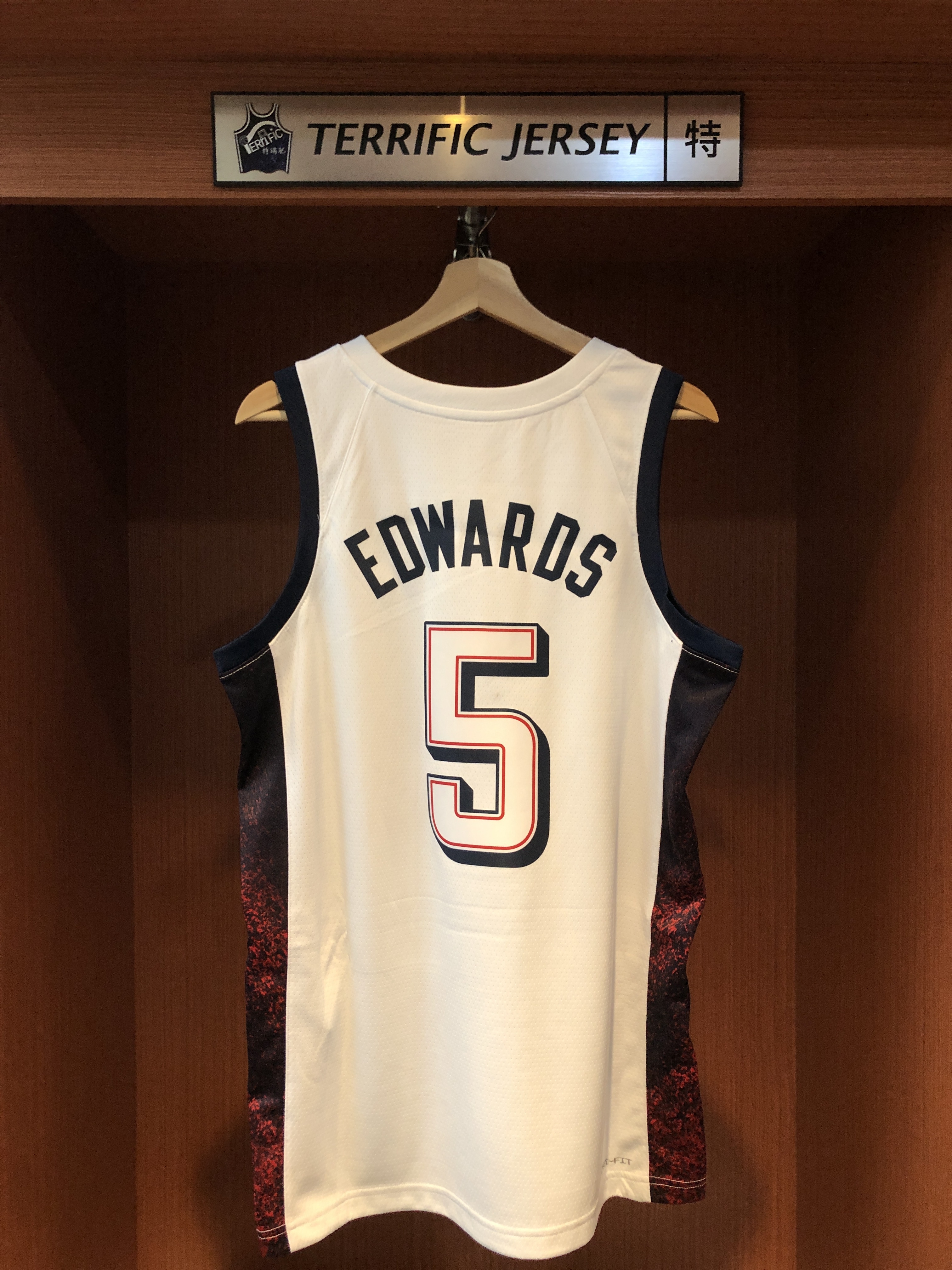 NBA球衣 Anthony Edwards 巴黎奧運 美國隊白 USA Nike Swingman 球迷版 熱轉印 全新