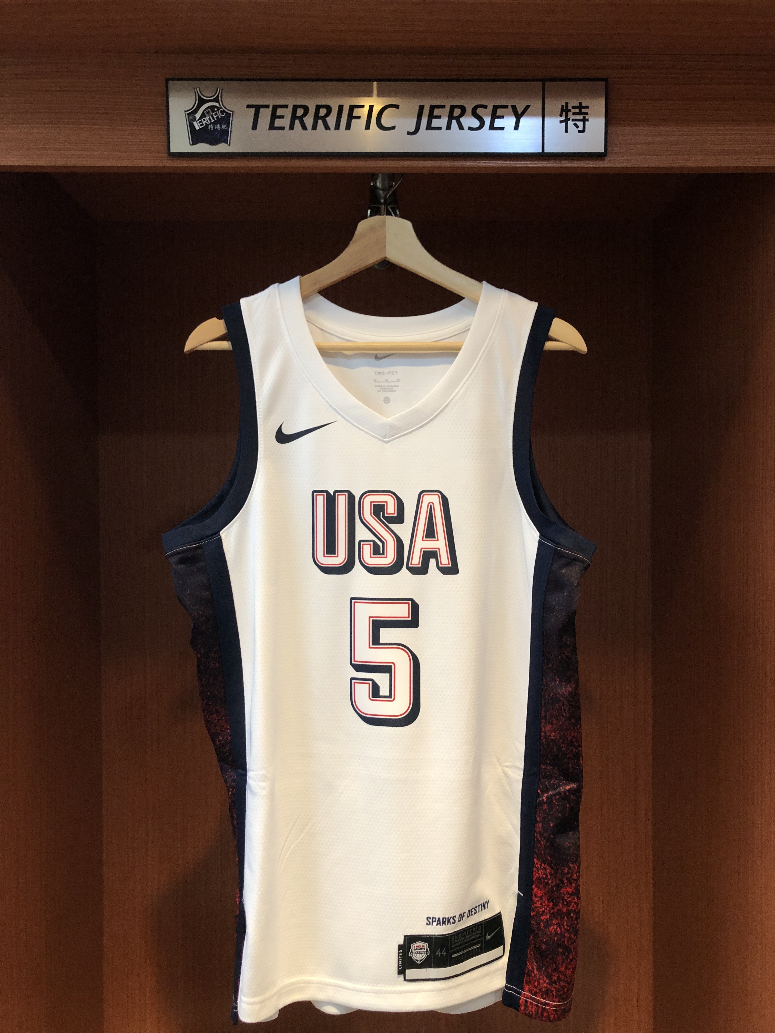 NBA球衣 Anthony Edwards 巴黎奧運 美國隊白 USA Nike Swingman 球迷版 熱轉印 全新