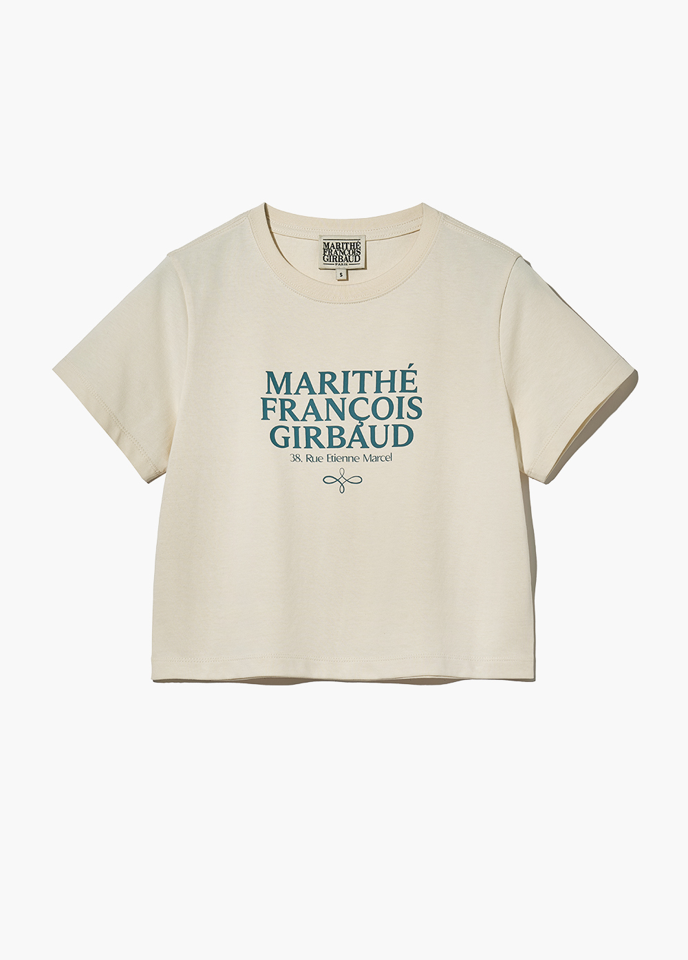25SS新作エアクールT【MARITHE】MOUVEMENT W AEROCOOL CROP TEE MFG) Marithe -MOUVEMENT W AEROCOOL CROP TEE