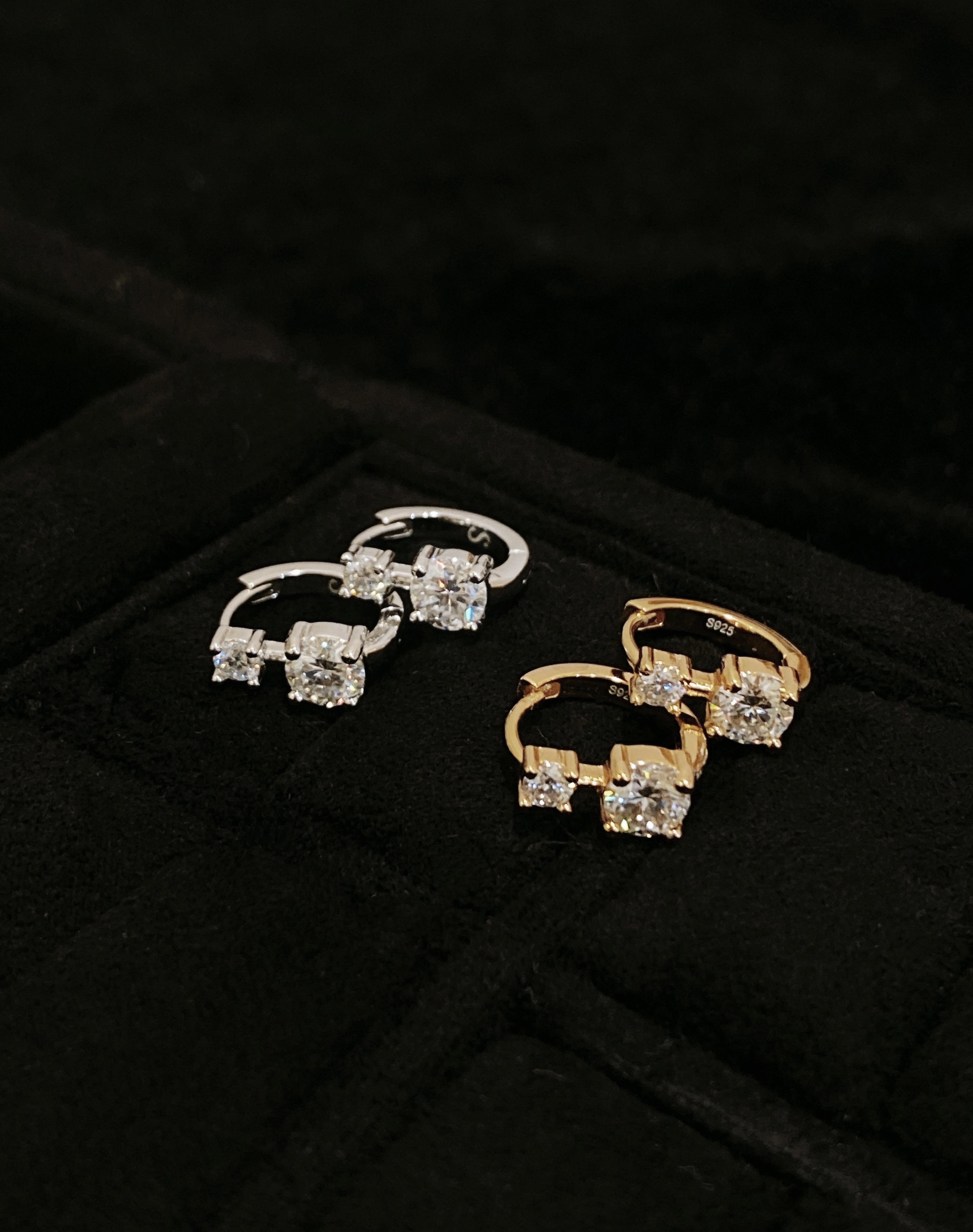 Quinn moissanite diamond earrings