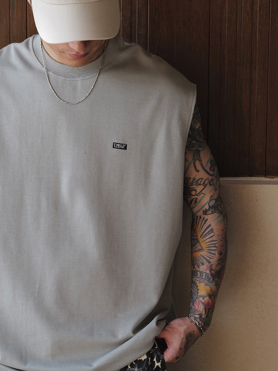 Unbent 25s/s 混紡長絨棉寬袖背心