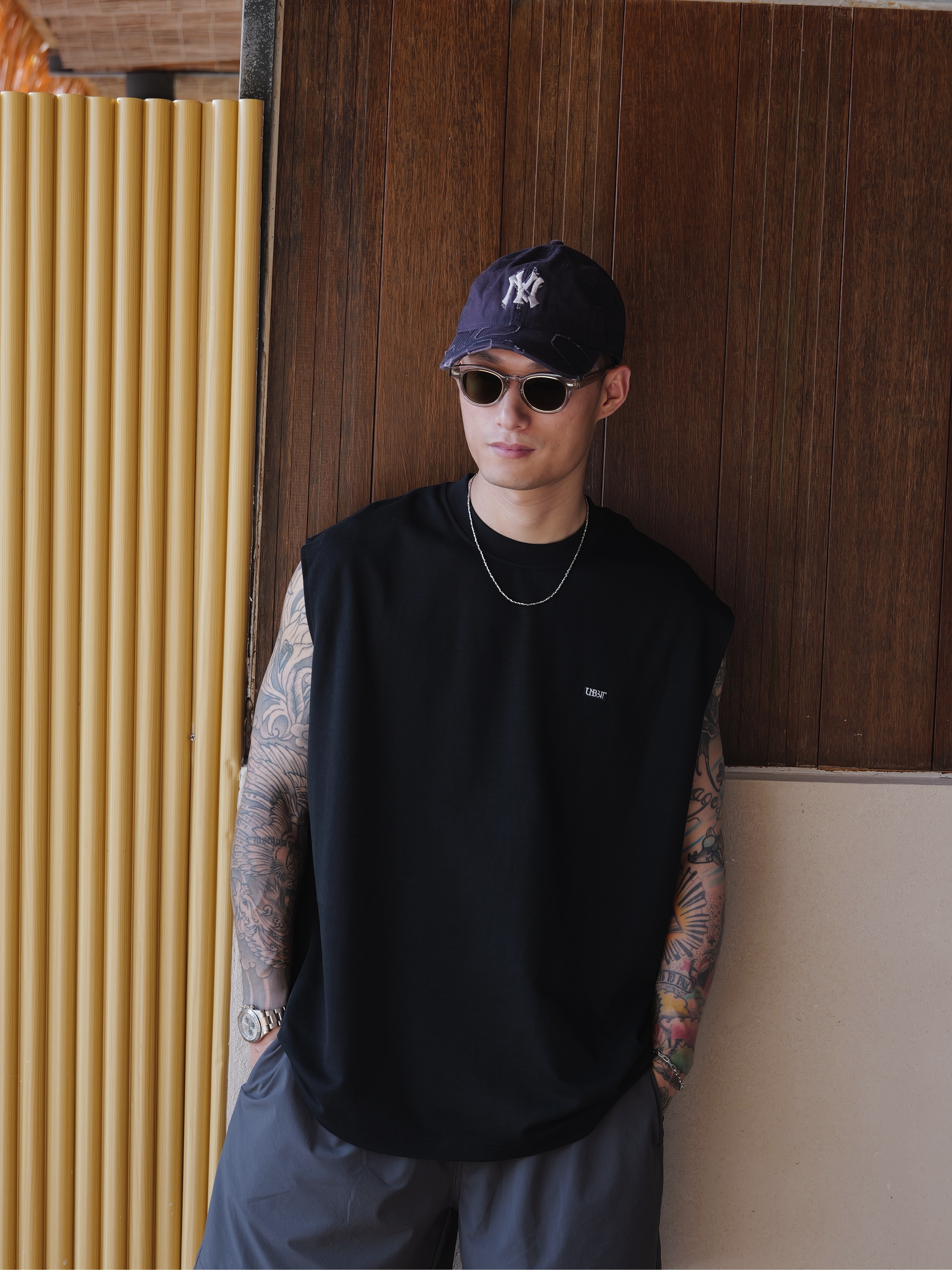 Unbent 25s/s 混紡長絨棉寬袖背心