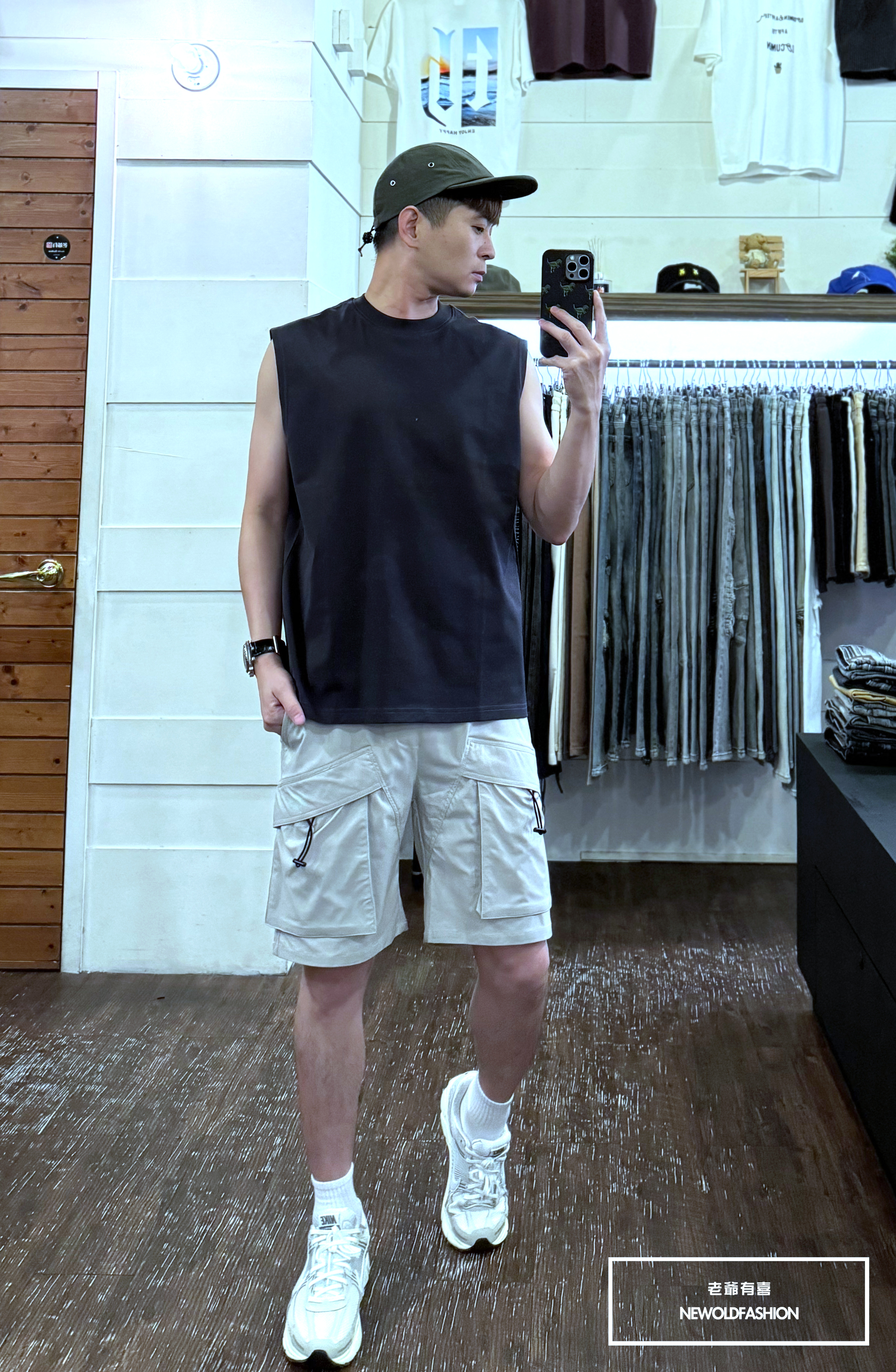 『新品上市』重磅原色素面棉質背心(NOF2405S8004)-深灰