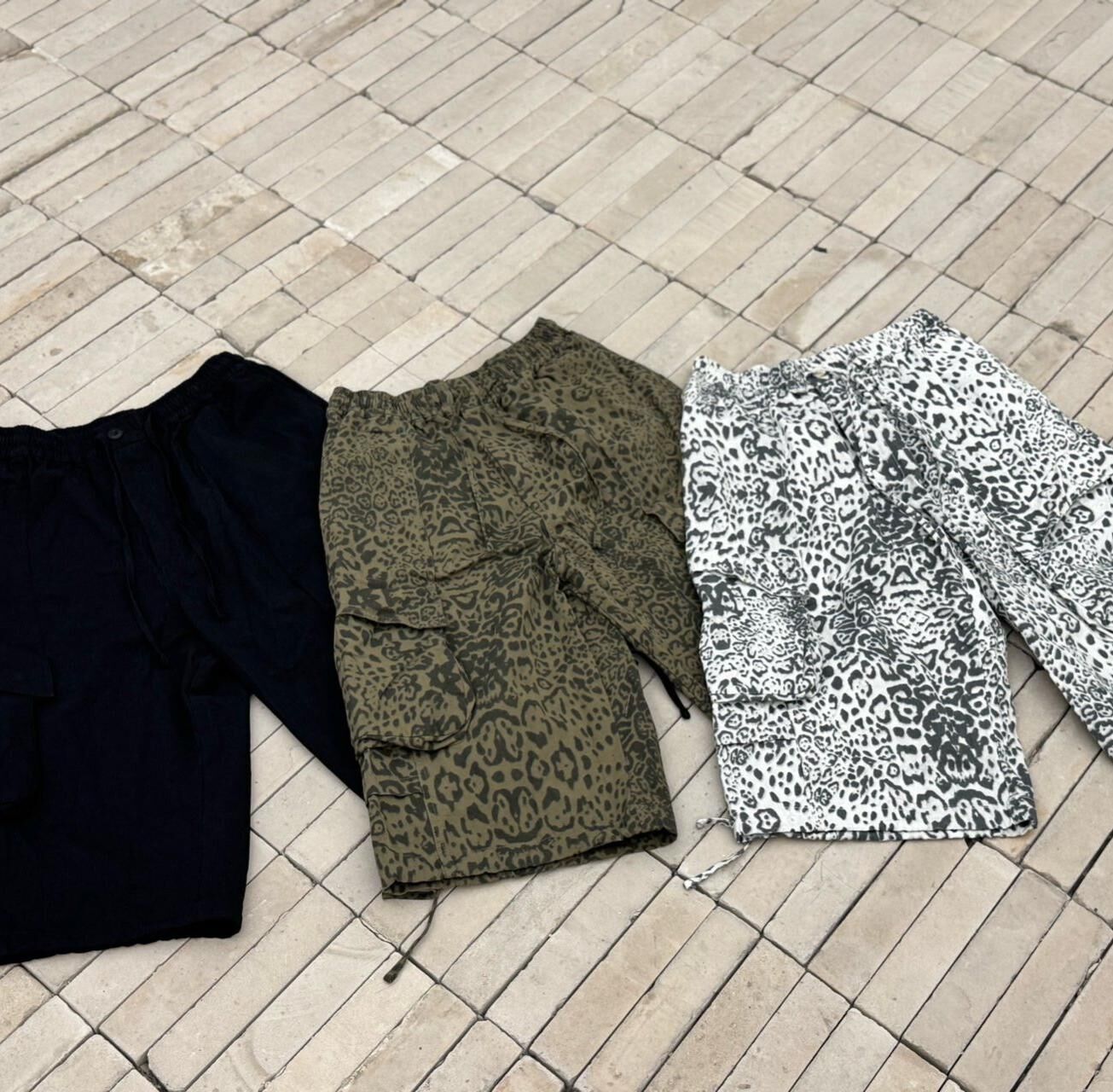 豹紋工裝短褲 DDM-060P