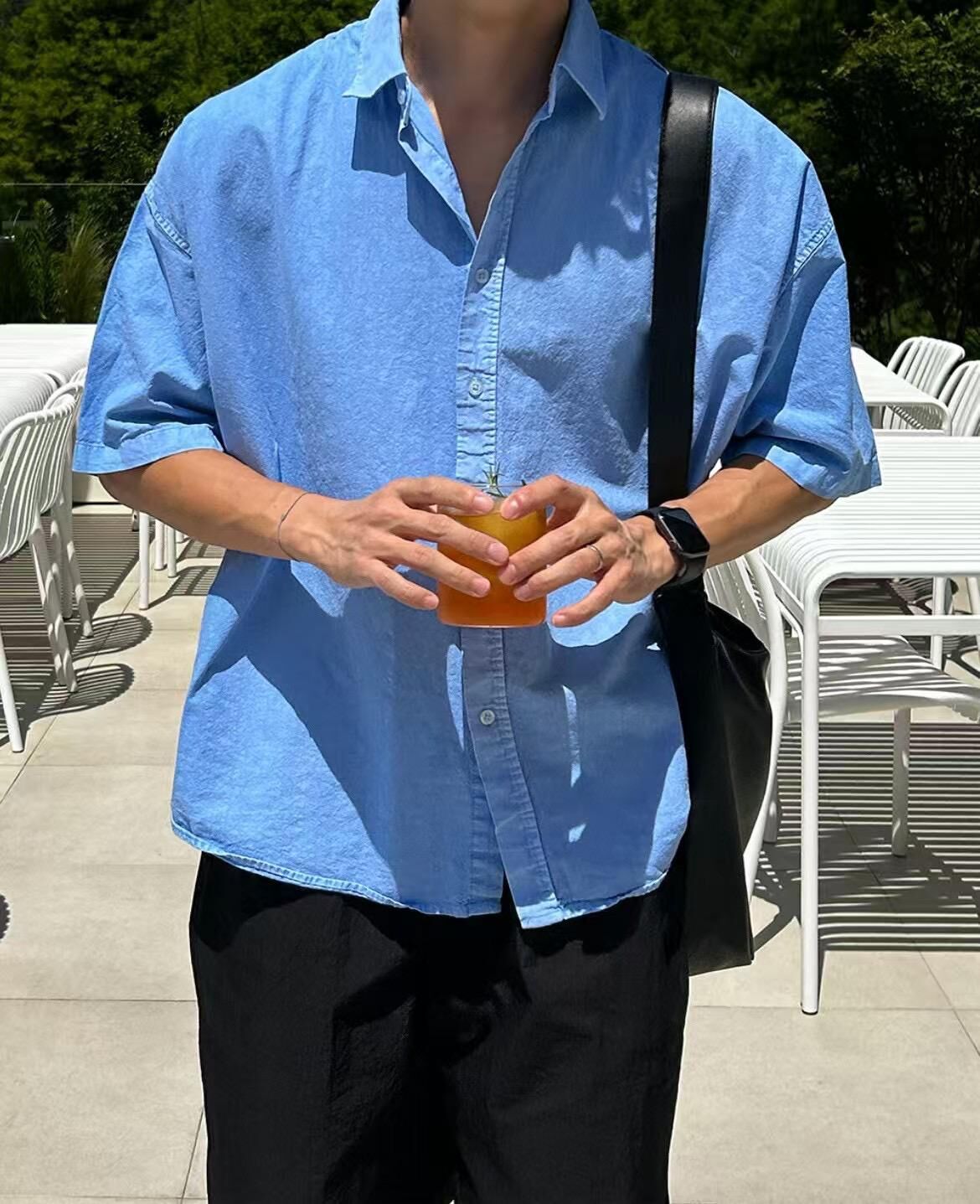 洗水淨色短袖恤衫 REVIVE-010S