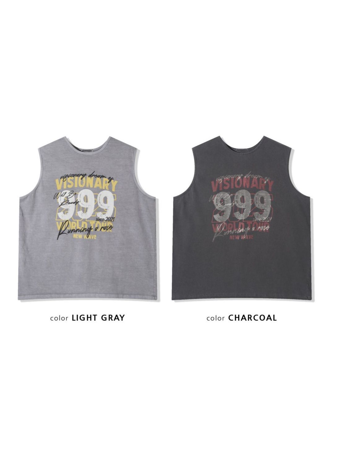 洗水英文字背心 GUNNER-012V