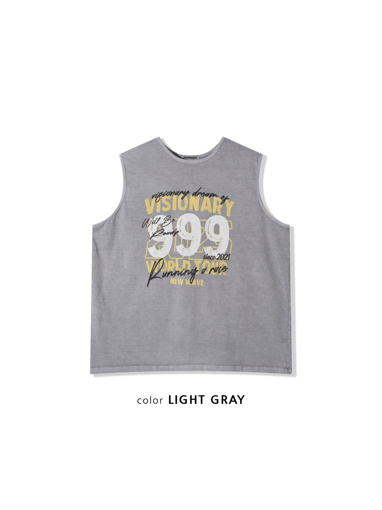 洗水英文字背心 GUNNER-012V