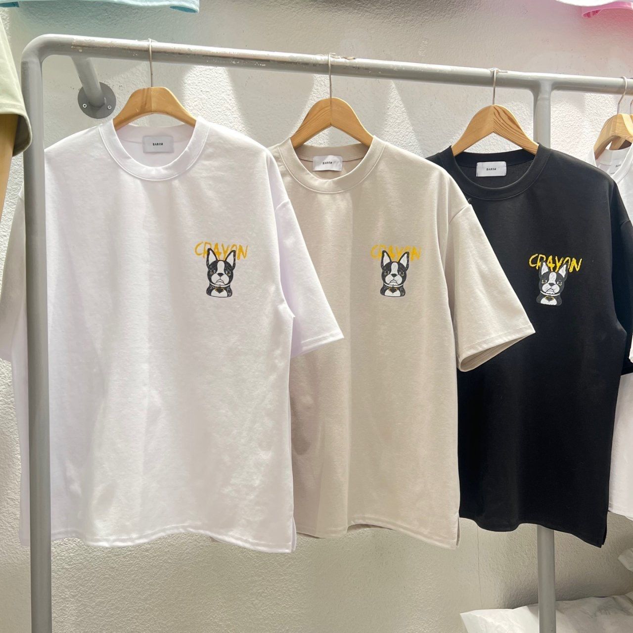 狗仔圖案英文字短袖Tee BARON-180T