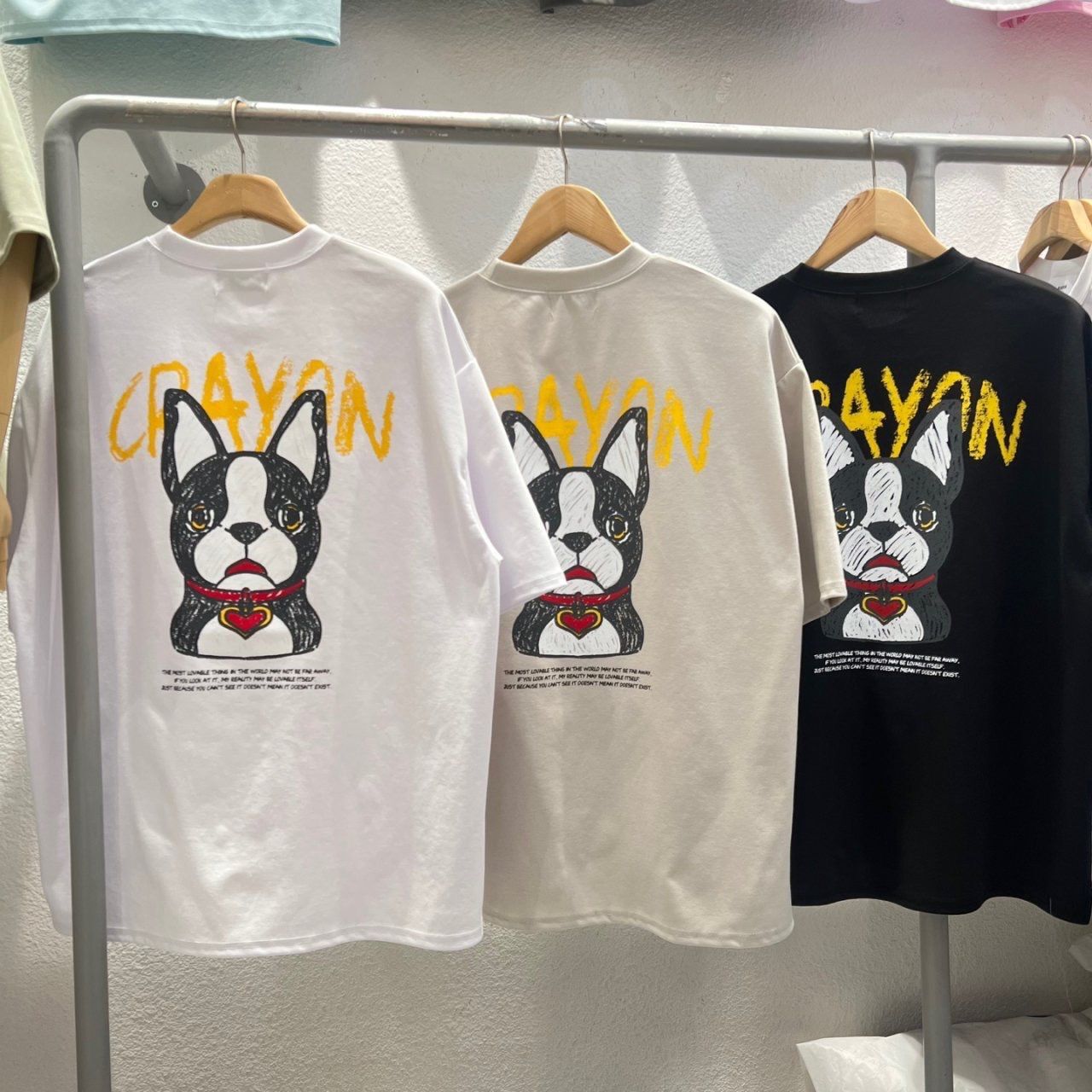 狗仔圖案英文字短袖Tee BARON-180T