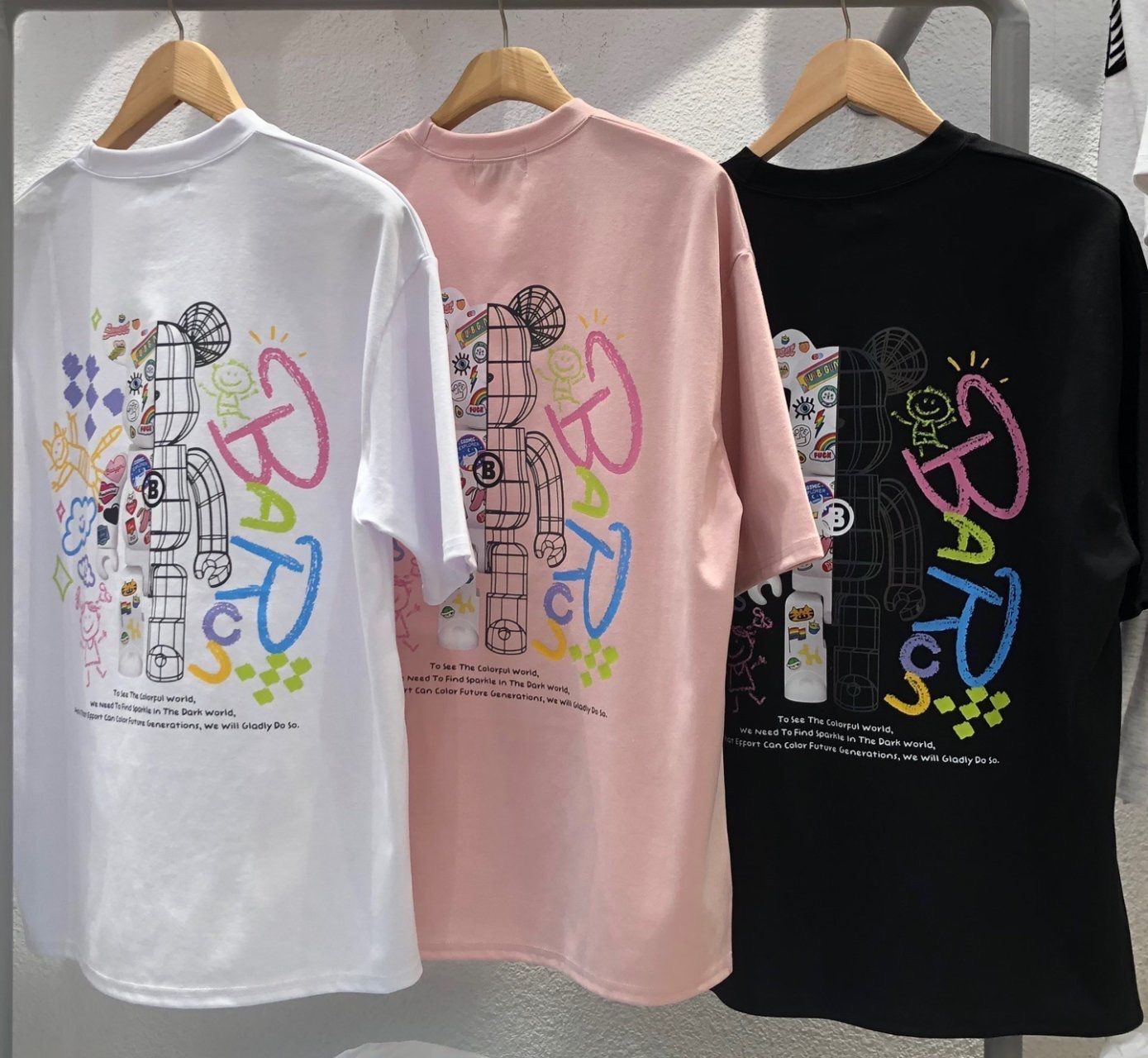 3M熊仔圖案英文字短袖Tee BARON-183T