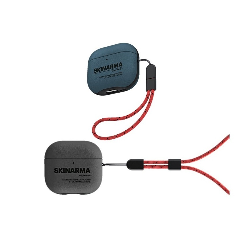 SKINARMA Spunk AirPods 4 潮風格藍牙耳機皮革保護套 (連掛繩)