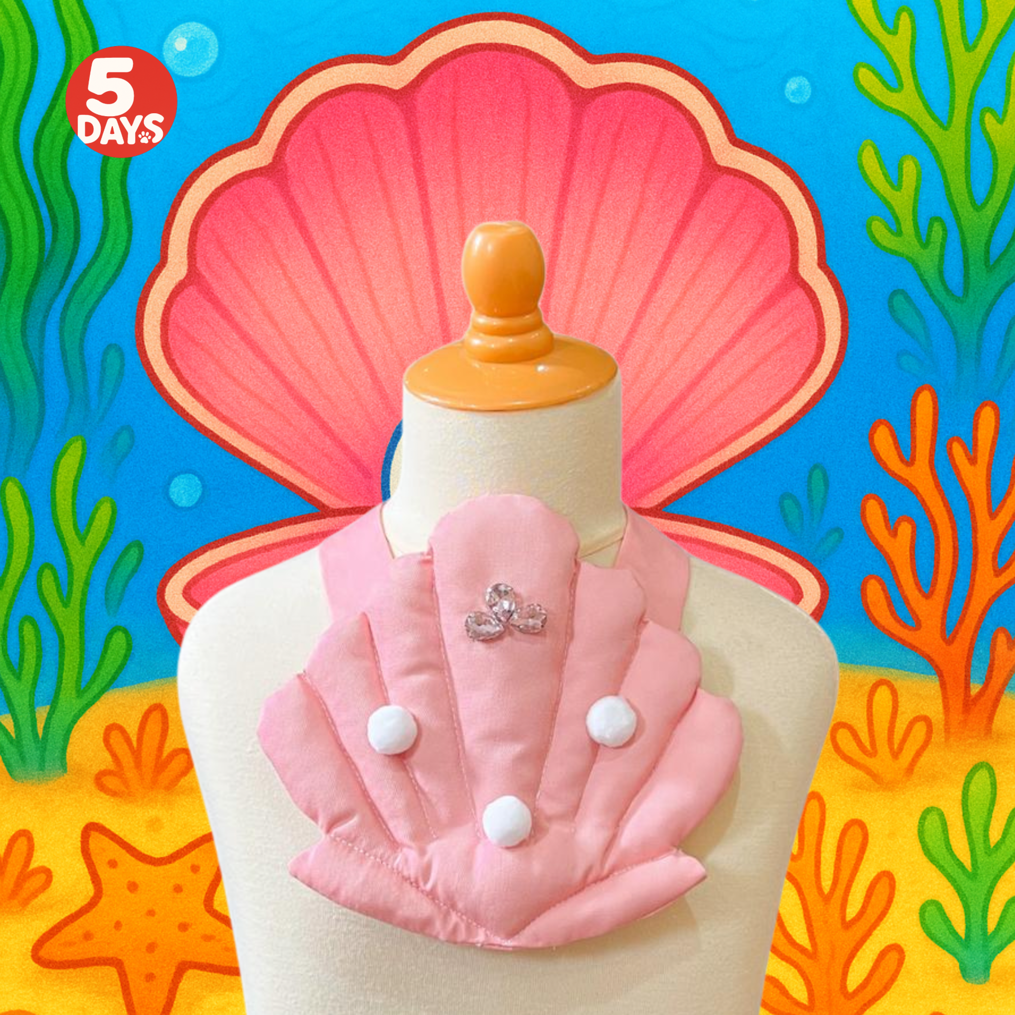 貝殼寵物服飾（粉紅）|5Days寵物服飾