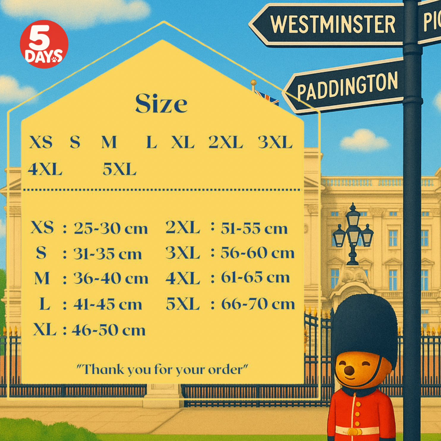 皇家衛兵可愛造型寵物服飾|5Days寵物服飾