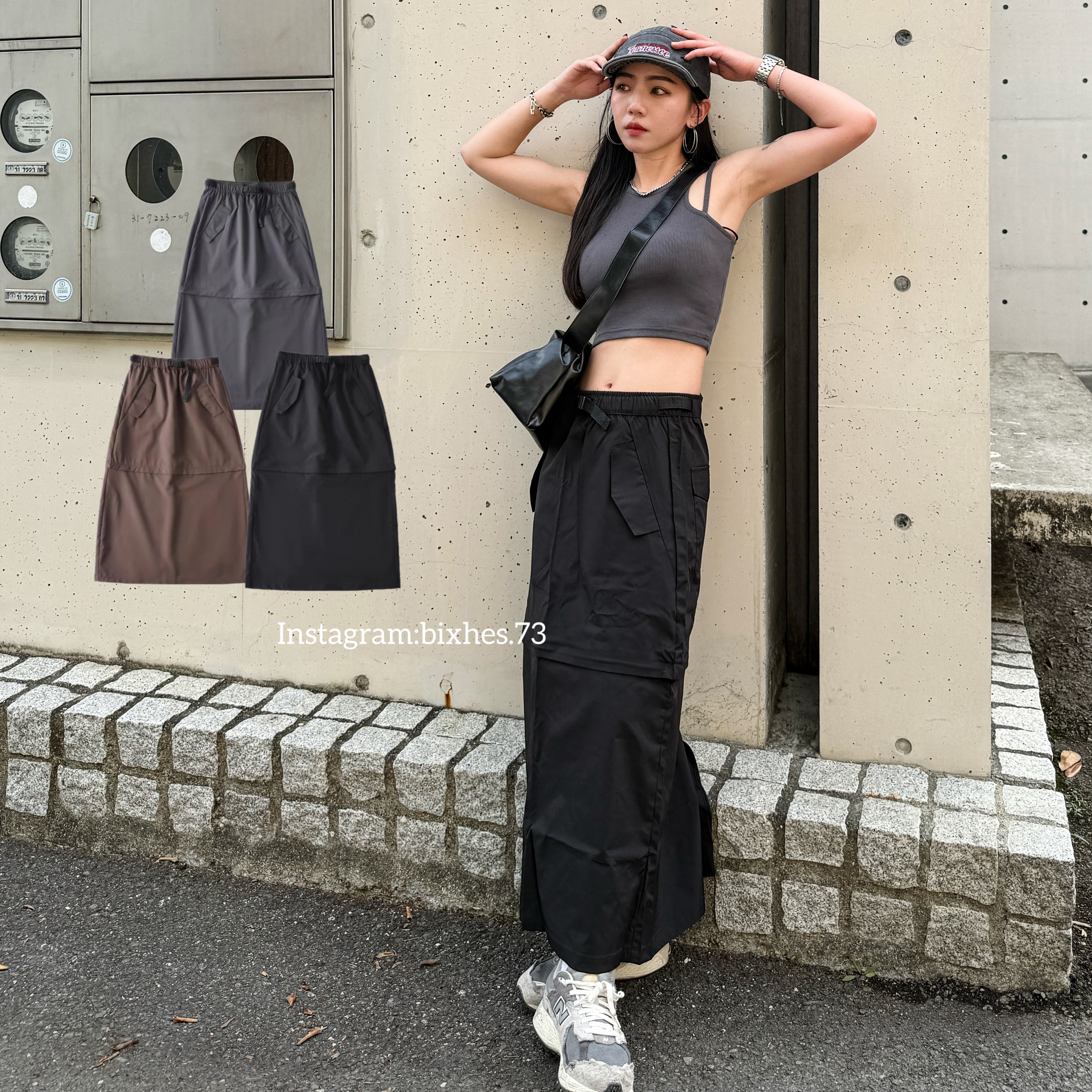 美式可拆兩穿工裝裙(D00052)