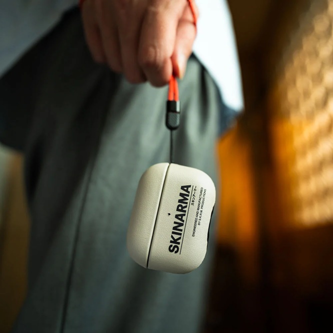 SKINARMA Spunk AirPods Pro 2 潮風格藍牙耳機皮革保護套 (連掛繩)