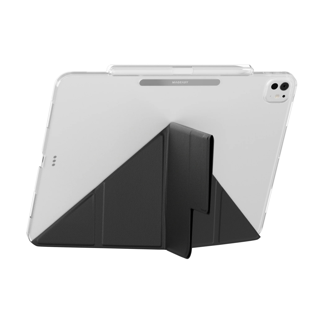 【MagEasy】Facet (筆槽款) 全方位支架透明背蓋保護套