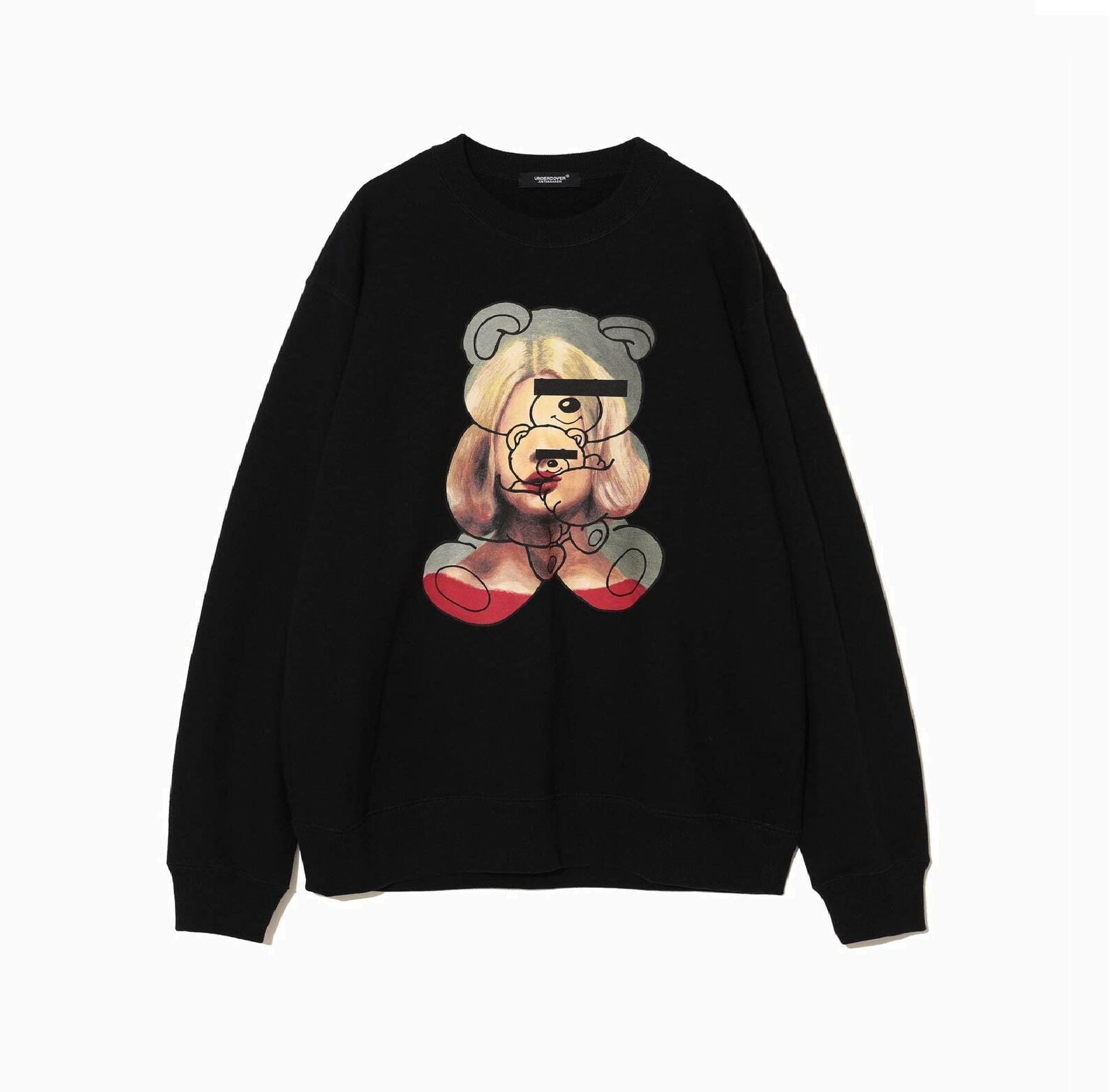 UNDERCOVER BEAR MIX WOMEN SWEATER L/S (UC1E9803-2) - BLACK PRE ORDER ITEM (預訂中)