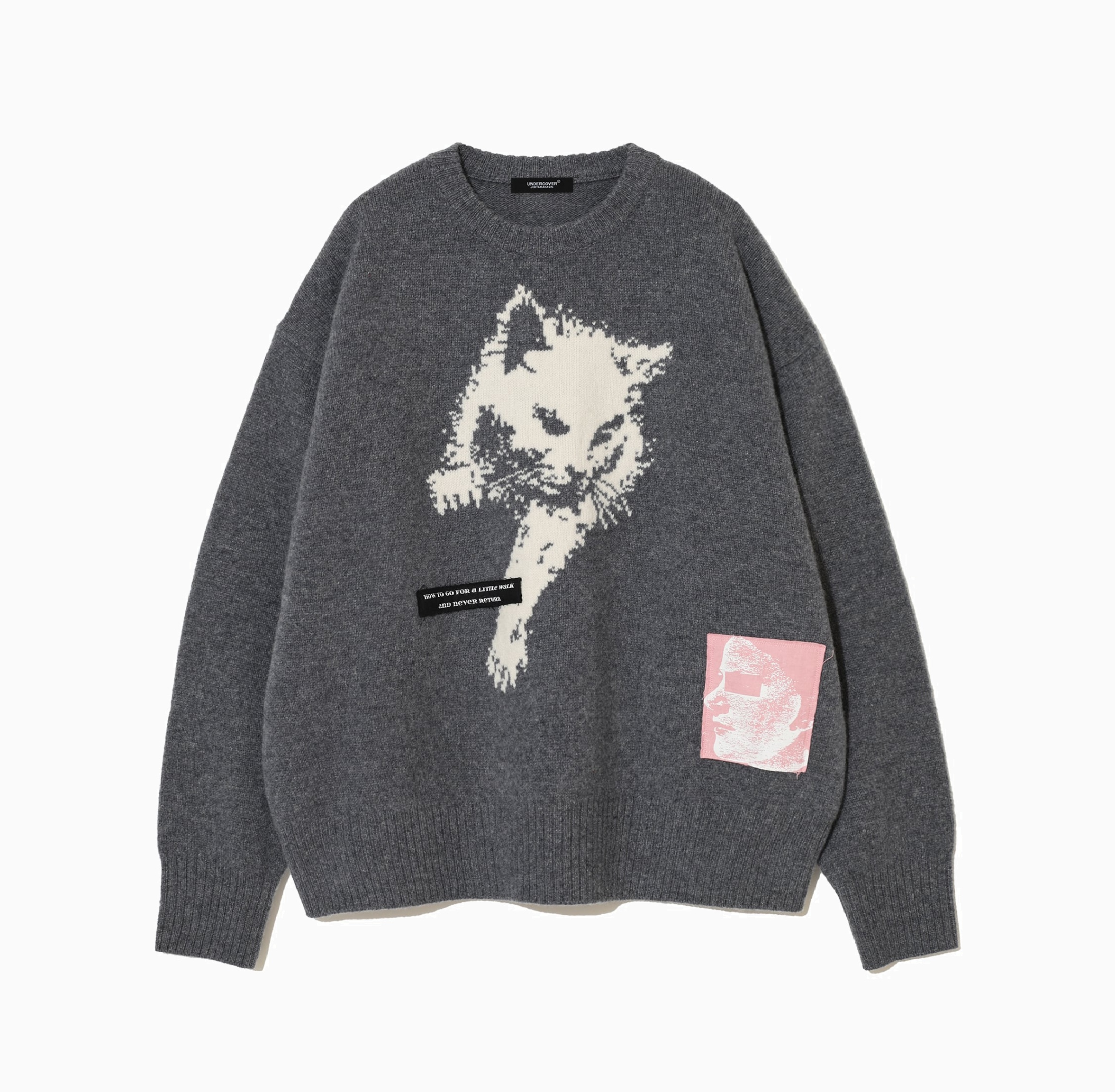 LAST PCS: UNDERCOVER LITTLE WALK WOOL CASHMERE KNIT PULLOVER (UC2D9903-2) - CHARCOAL SIZE 2  PRE ORDER ITEM (預訂中)