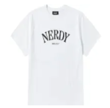 [IMPERFECTION] NERDY WHITE SERIF ARCH LOGO S/S T-SHIRT, PNEU24ST2500 [FINAL SALE] (SDF1838)
