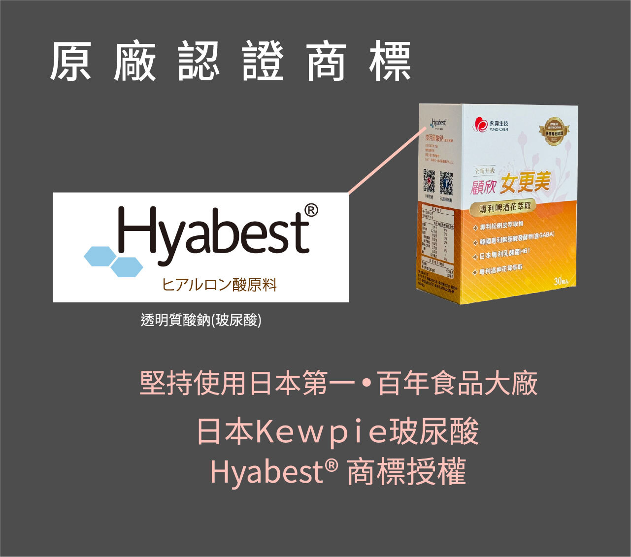 <img src="kewpie Hyaluronic acid, HA.jpg" alt="日本百年大廠丘比株式會社商標授權">