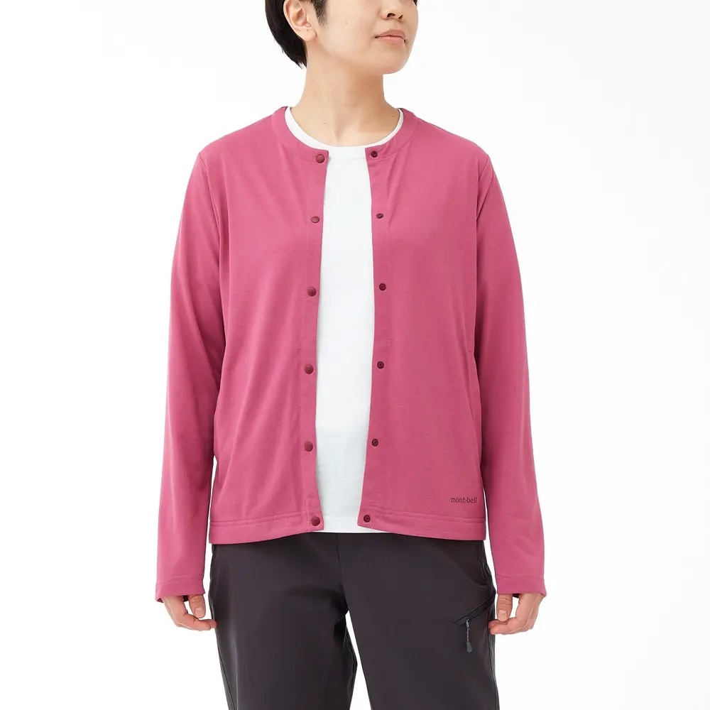 Mont-bell Wickron Cardigan Women's 女款 薄款外套 開襟衫外套 襯衫外套 淺紫紅 1114463-RDVT [HappyOutdoor]