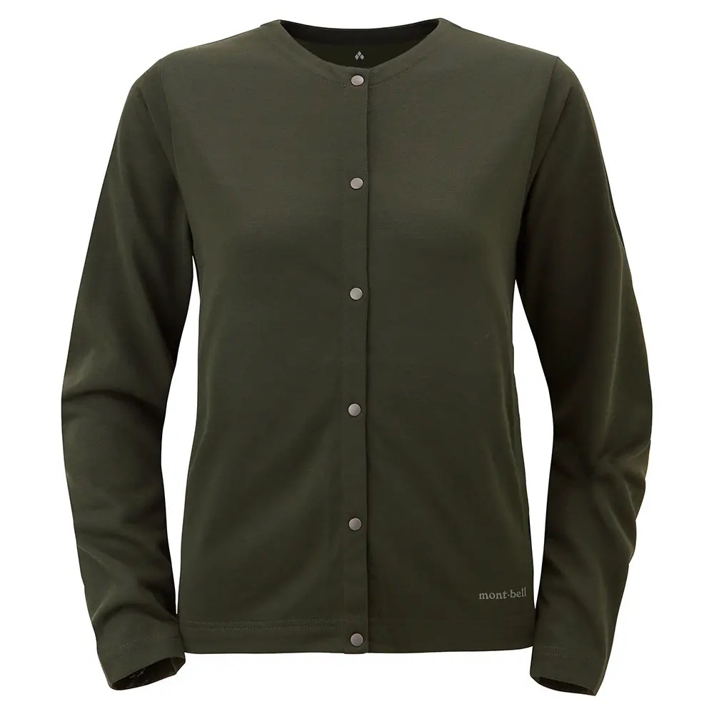 Mont-bell Wickron Cardigan Women's 女款 薄款外套 開襟衫外套 襯衫外套 黑橄綠 1114463-BKOV [HappyOutdoor]