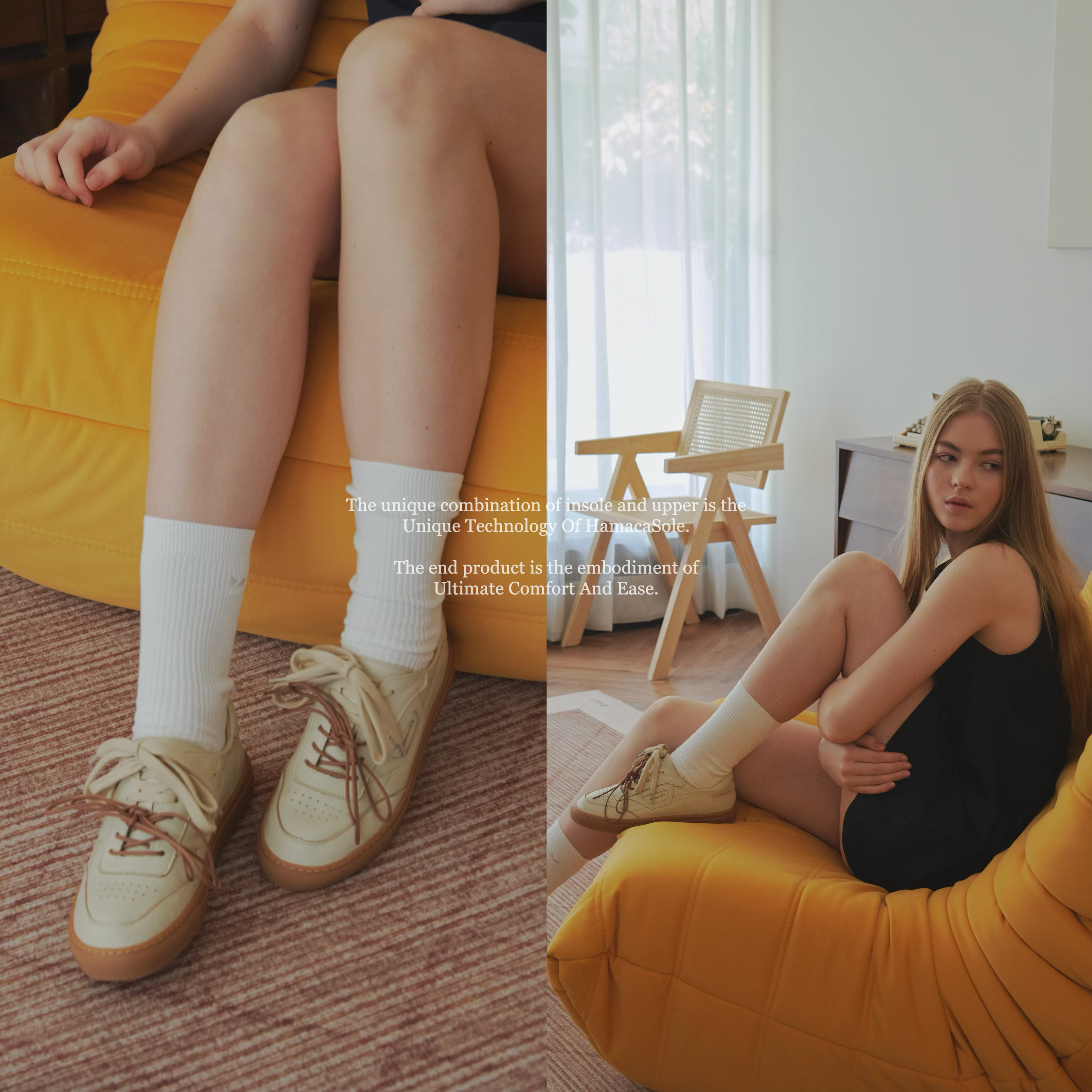 Aero真皮街頭休閒鞋 (米咖) 女款｜哈漫克【官網獨家】HamacaSole